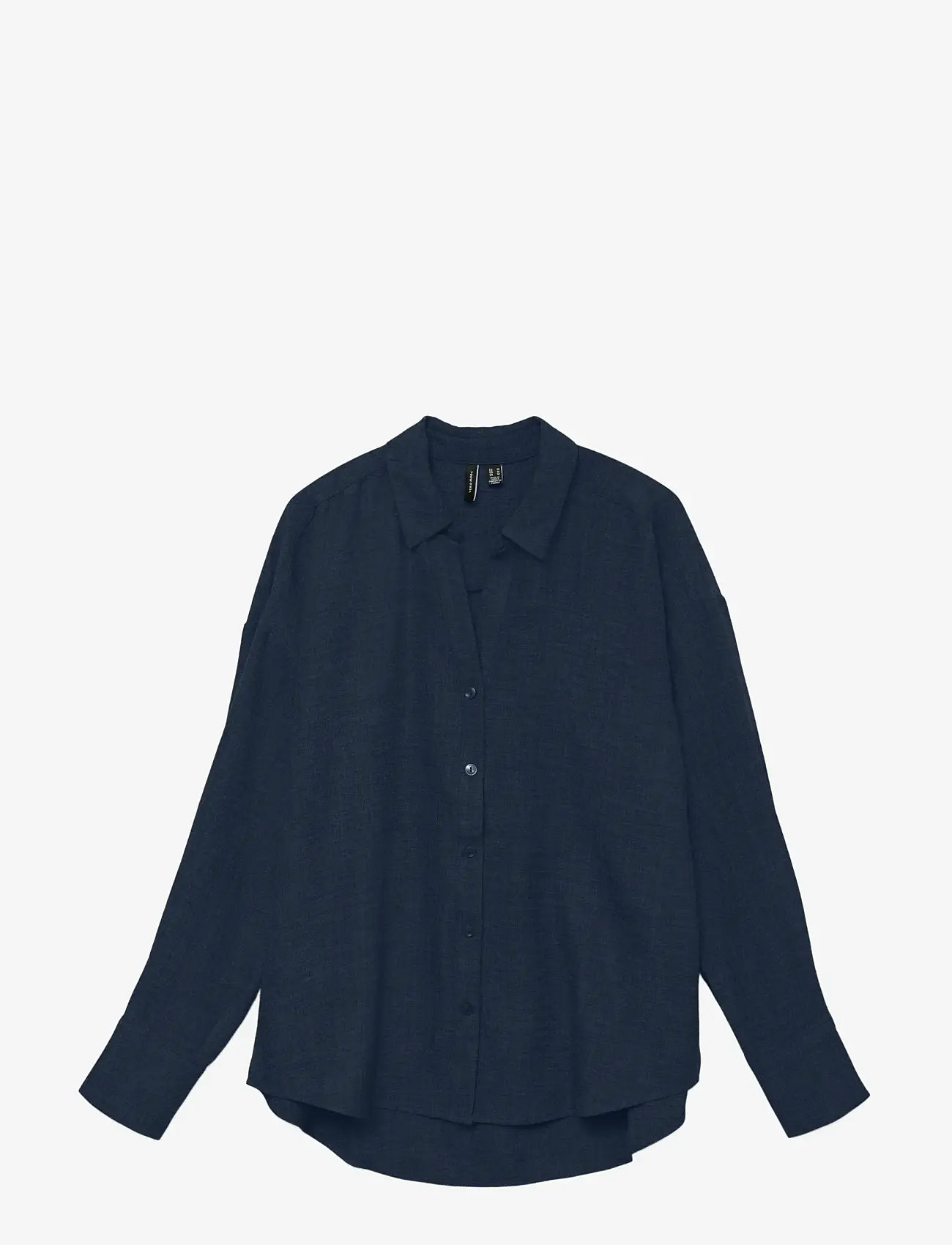 Vero Moda - VMMELANEY QUEENY LS SHIRT WVN NOOS - langærmede skjorter - navy blazer - 1
