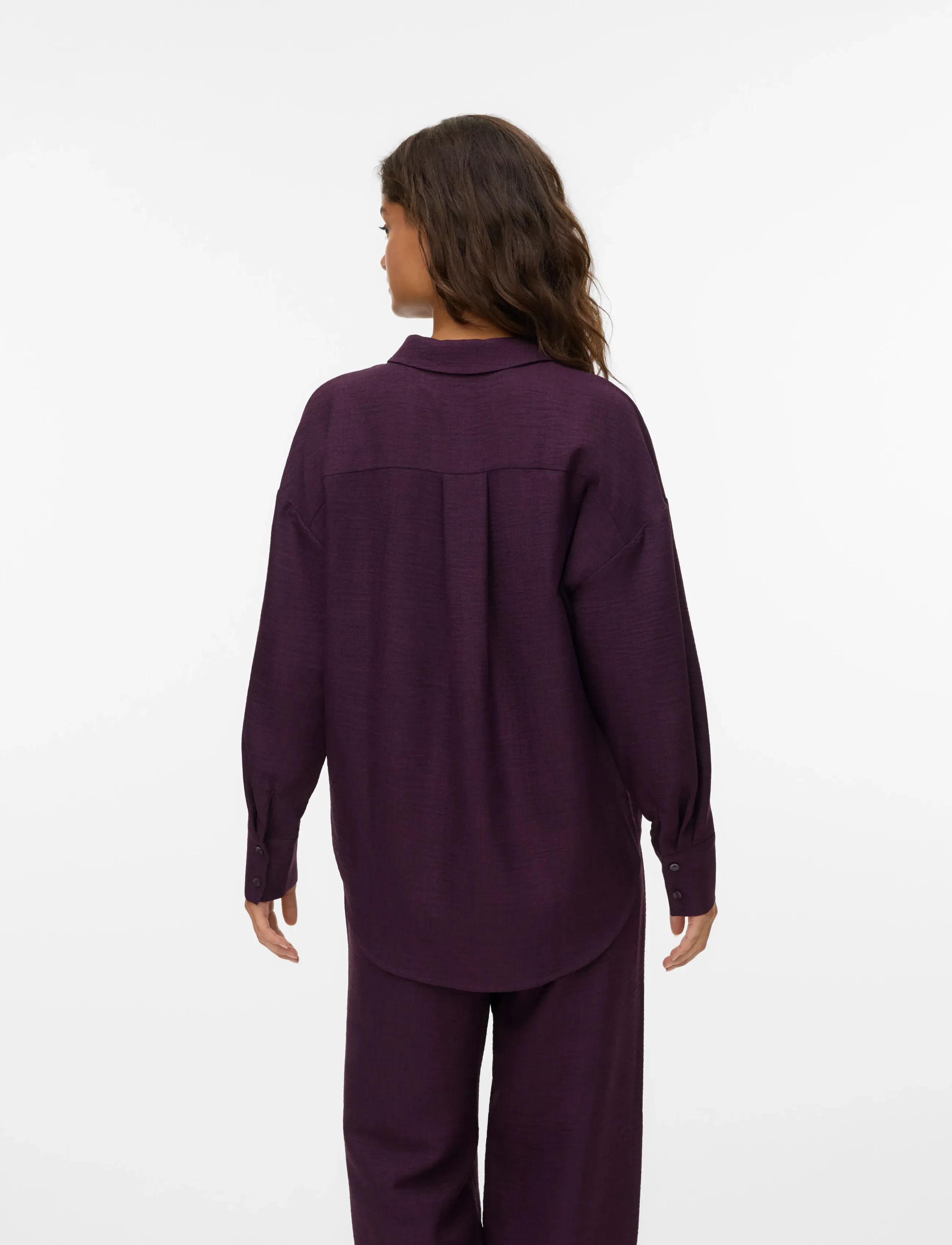 Vero Moda - VMMELANEY QUEENY LS SHIRT WVN NOOS - langärmlige hemden - winetasting - 2