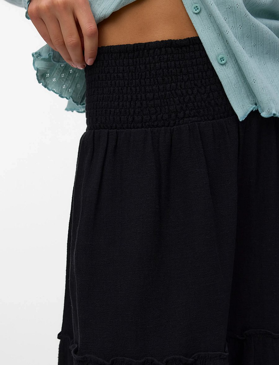 Vero Moda - AWKEELEY HW LONG SKIRT NOOS - maxi nederdele - black - 4