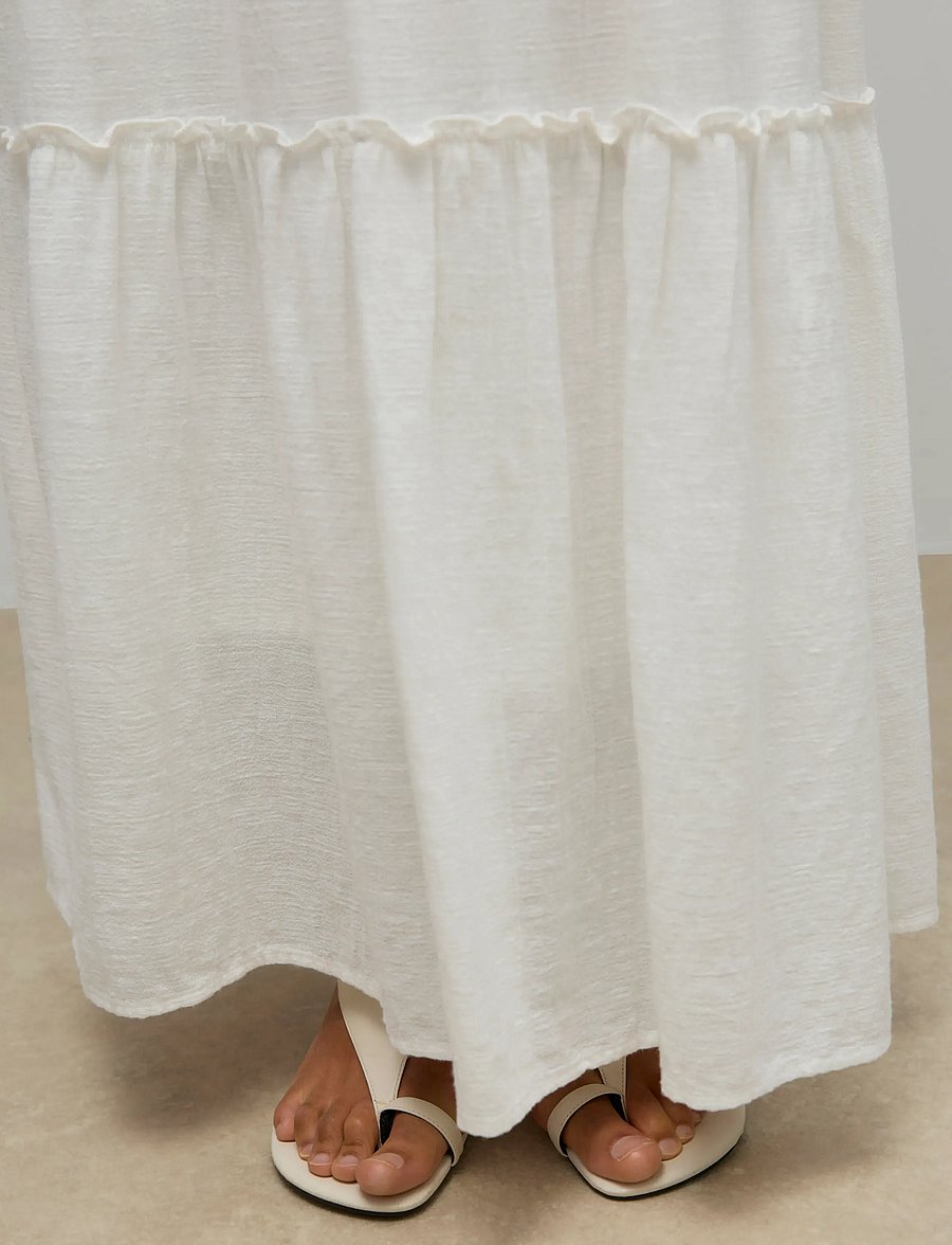 Vero Moda - AWKEELEY HW LONG SKIRT NOOS - maxi nederdele - snow white - 5