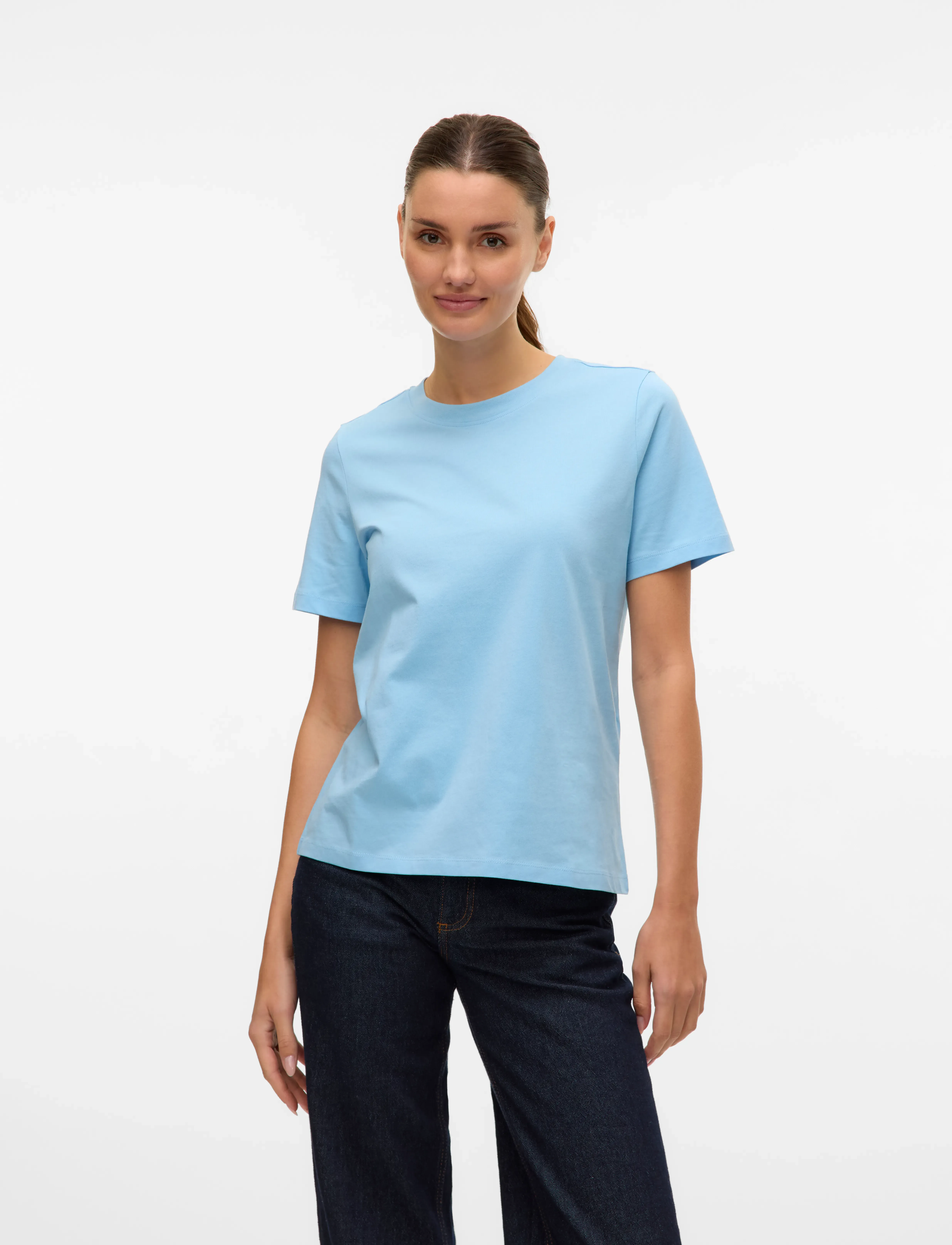 Vero Moda VMPAULINA SS T-SHIRT JRS NOOS - T-skjorter & Topper - AIRY BLUE / blue