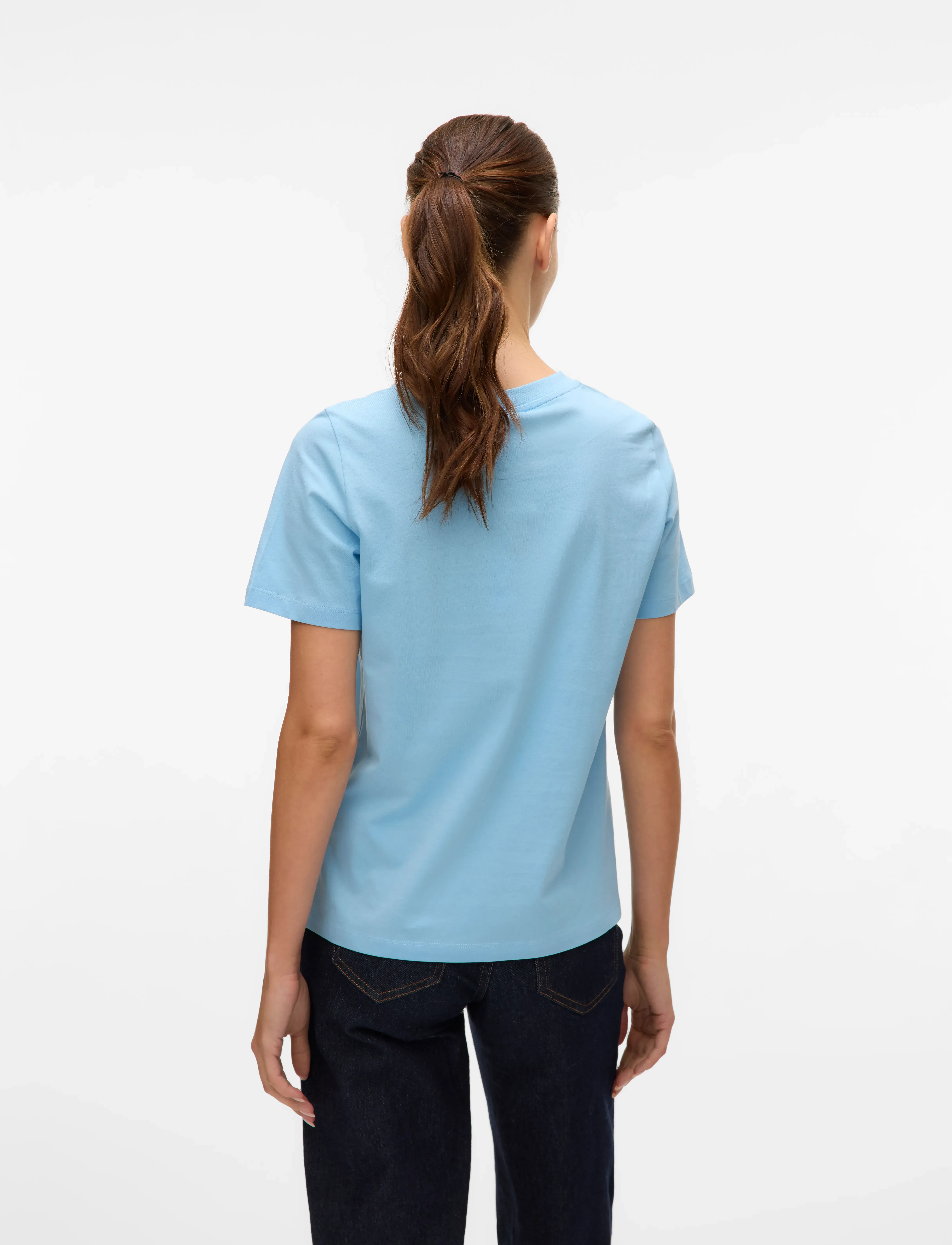 Vero Moda - VMPAULINA SS T-SHIRT JRS NOOS - t-shirts - airy blue - 2