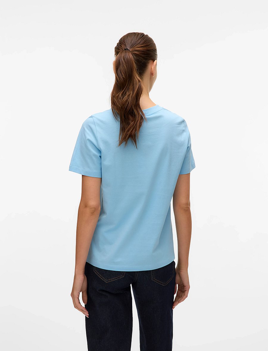 Vero Moda - VMPAULINA SS T-SHIRT JRS NOOS - t-shirts - airy blue - 2