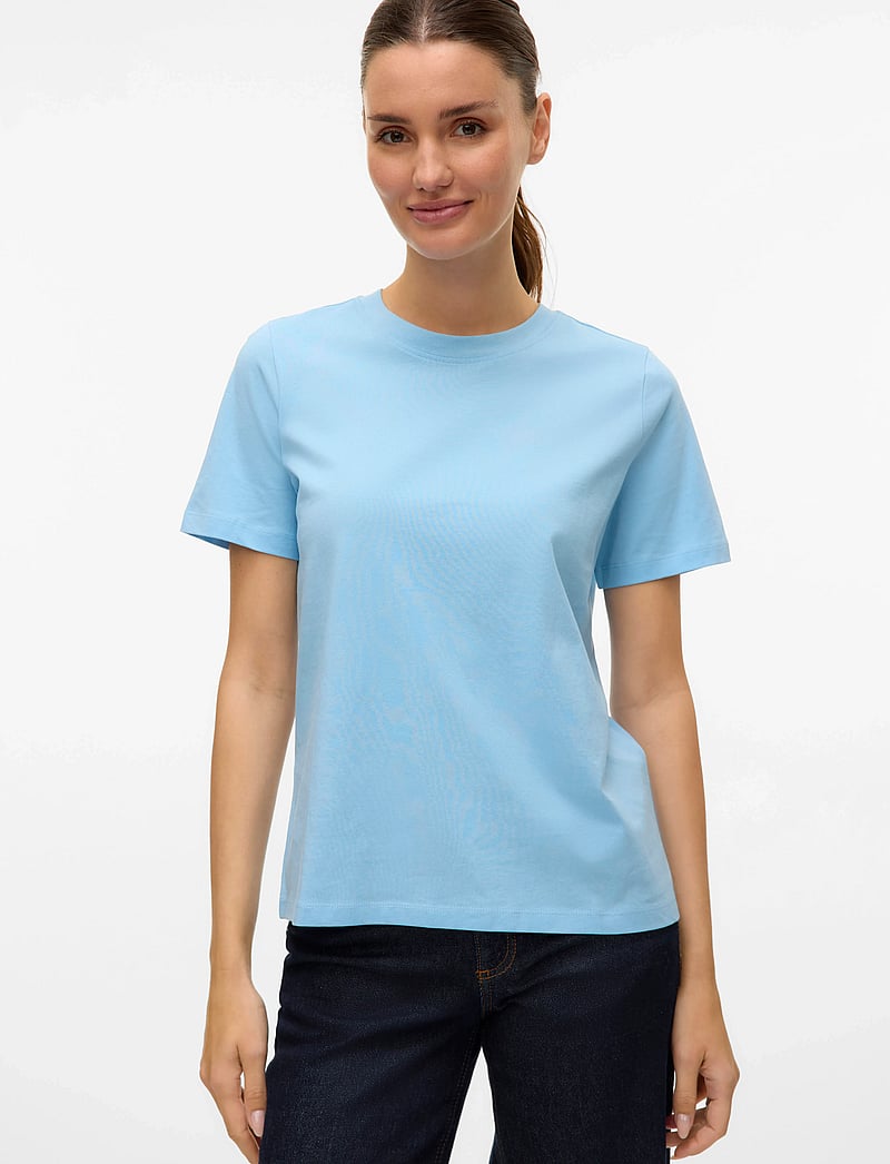 Vero Moda - VMPAULINA SS T-SHIRT JRS NOOS - t-shirts - airy blue - 3