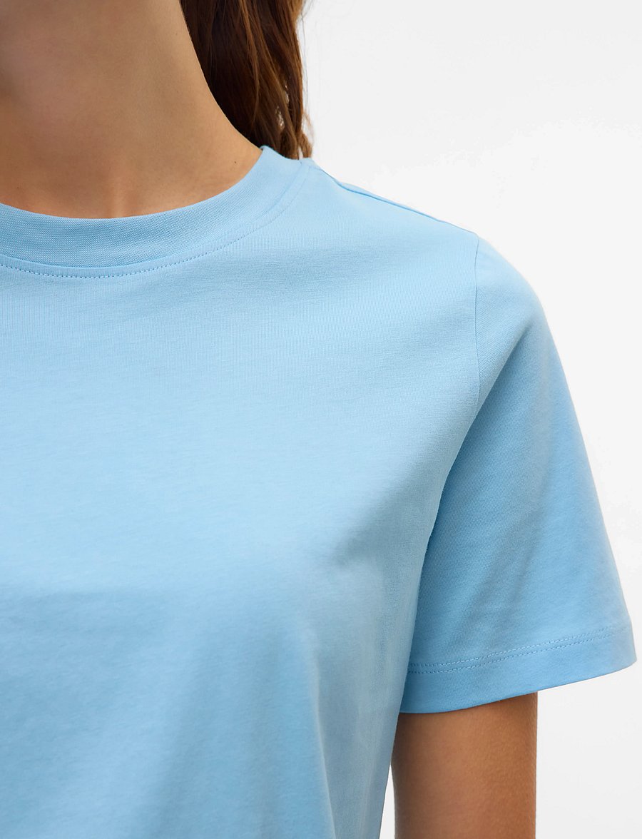 Vero Moda - VMPAULINA SS T-SHIRT JRS NOOS - t-shirts - airy blue - 5