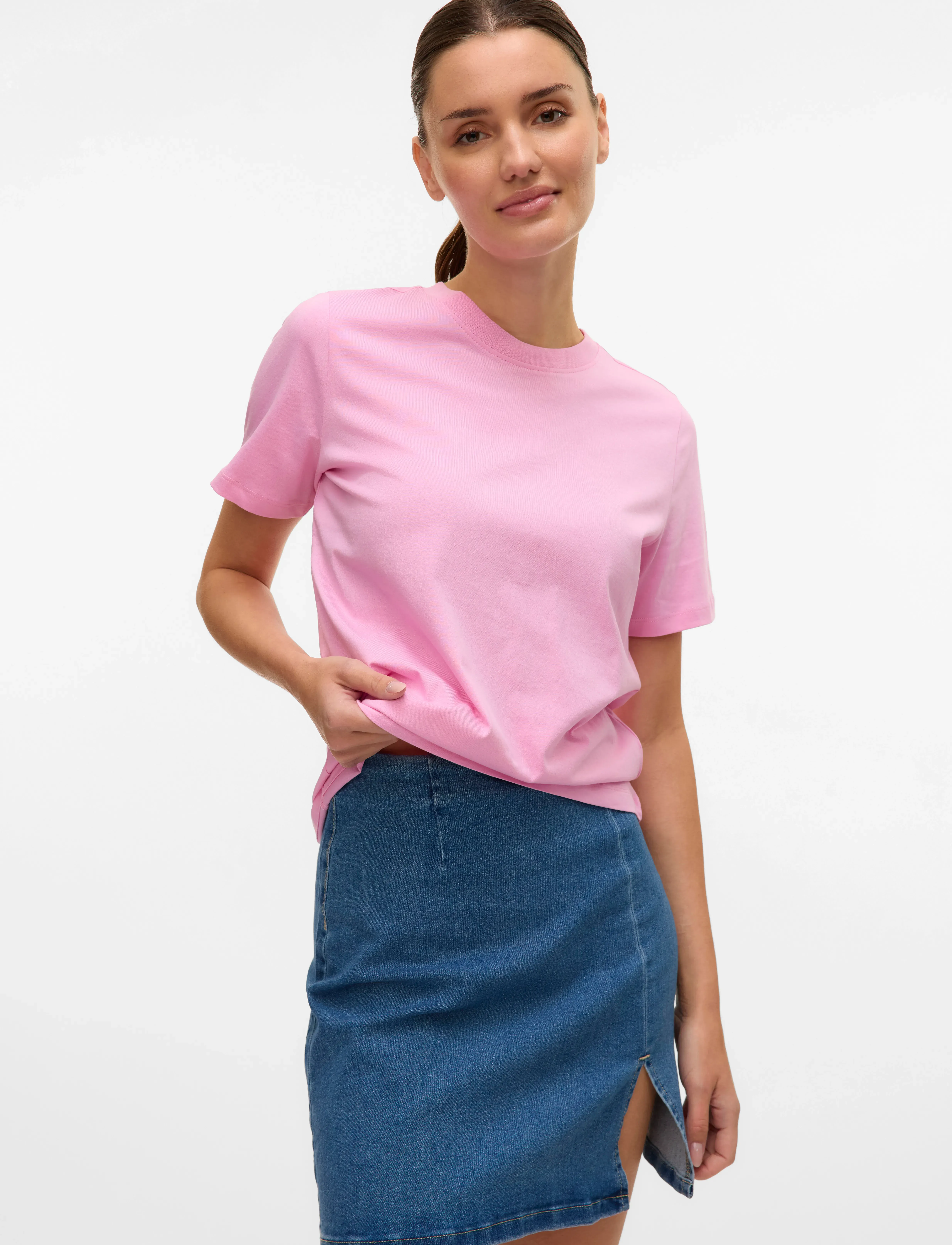 Vero Moda - VMPAULINA SS T-SHIRT JRS NOOS - t-shirts - bonbon - 4