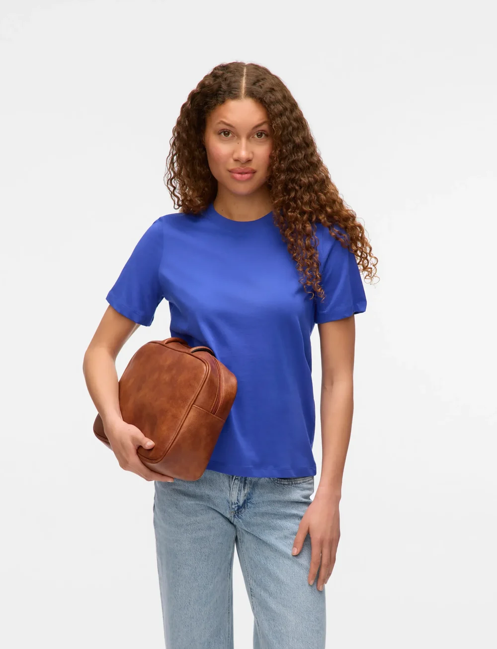 Vero Moda - VMPAULINA SS T-SHIRT JRS NOOS - t-shirts - dazzling blue - 0