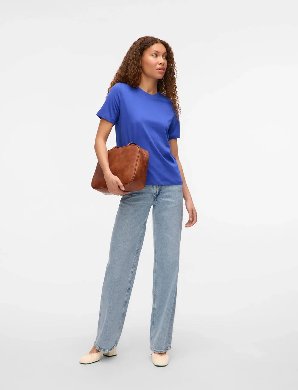 Vero Moda - VMPAULINA SS T-SHIRT JRS NOOS - t-shirts - dazzling blue - 3