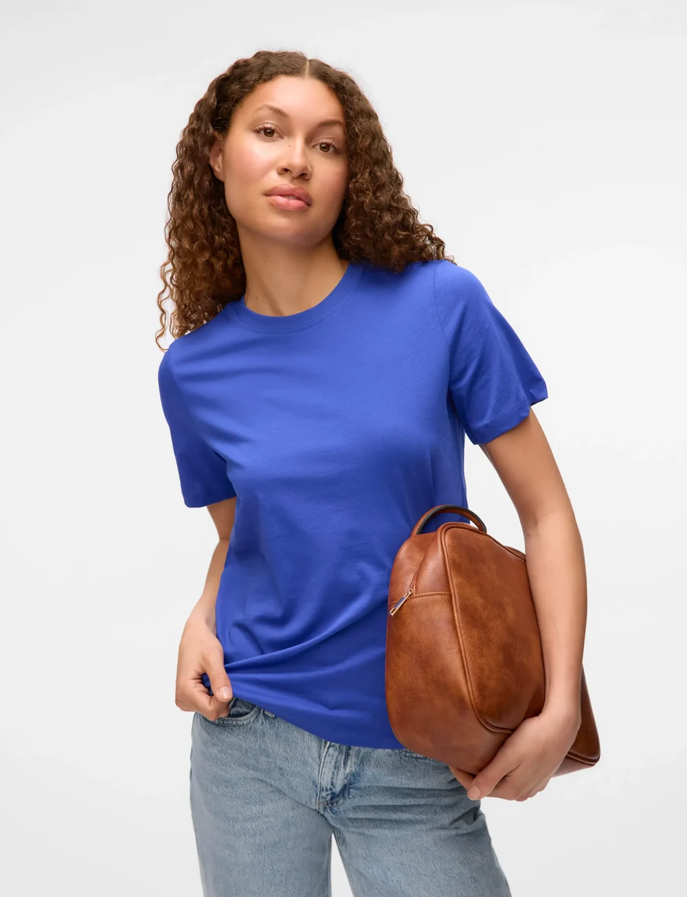 Vero Moda - VMPAULINA SS T-SHIRT JRS NOOS - t-shirts - dazzling blue - 4