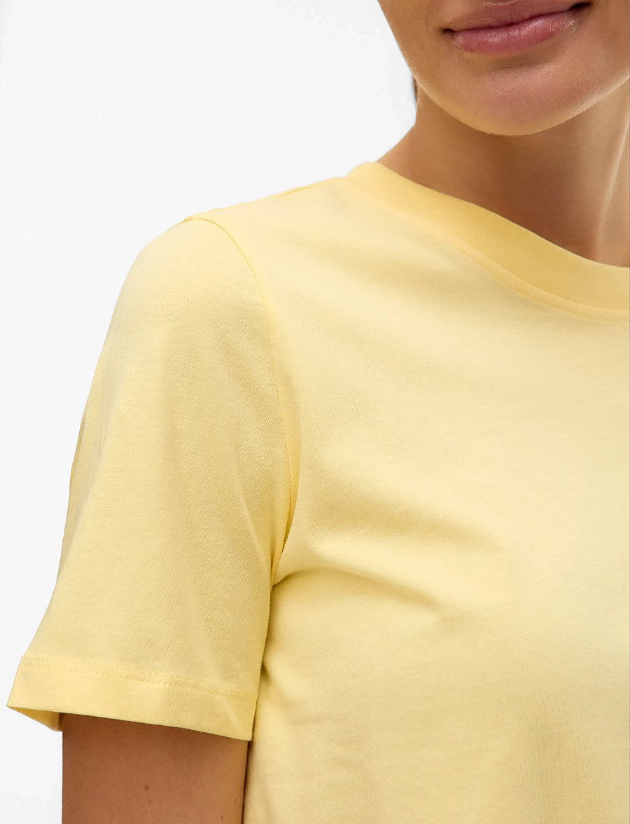 Vero Moda - VMPAULINA SS T-SHIRT JRS NOOS - t-shirts - lemon meringue - 4