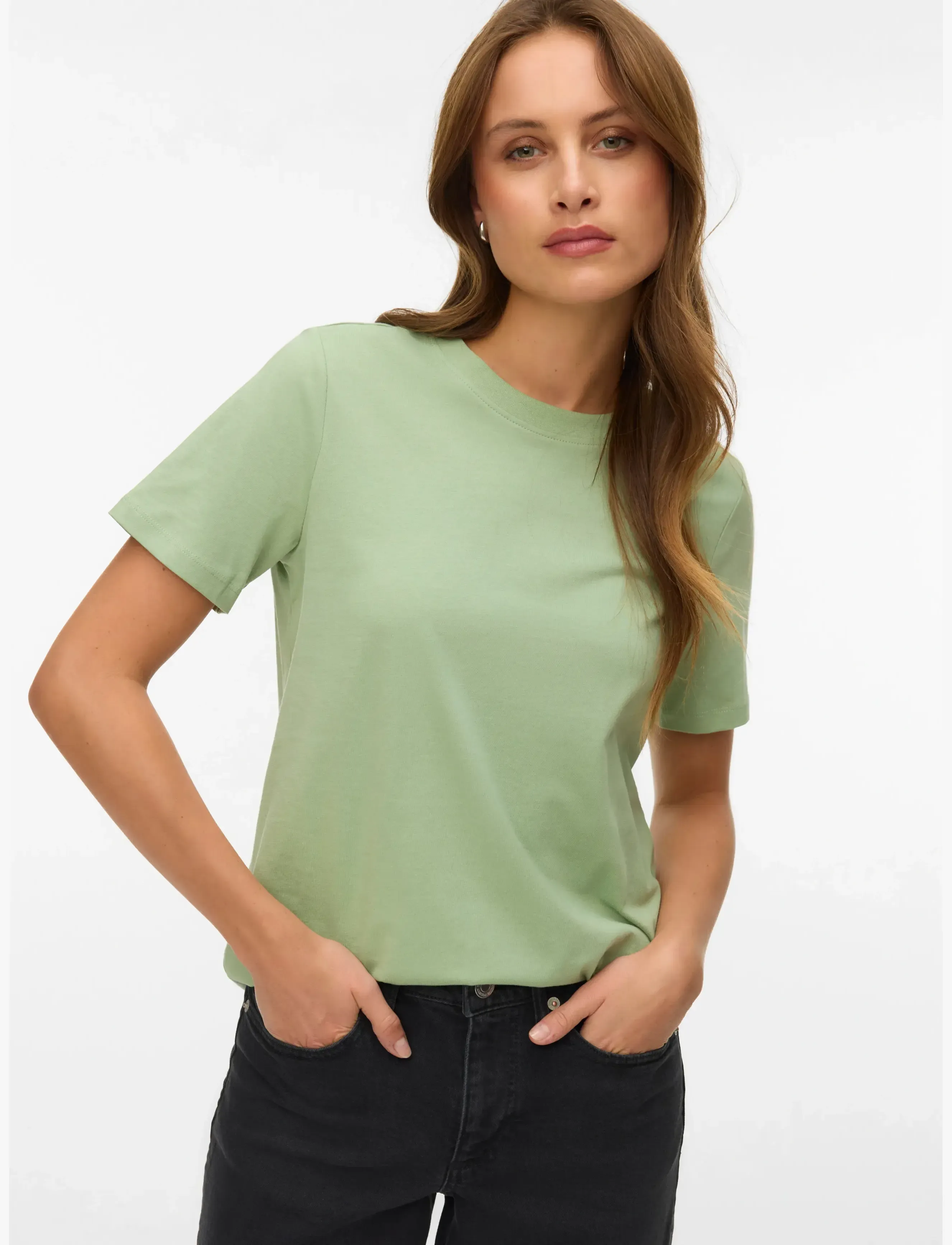 Vero Moda - VMPAULINA SS T-SHIRT JRS NOOS - t-shirts - mistletoe - 4