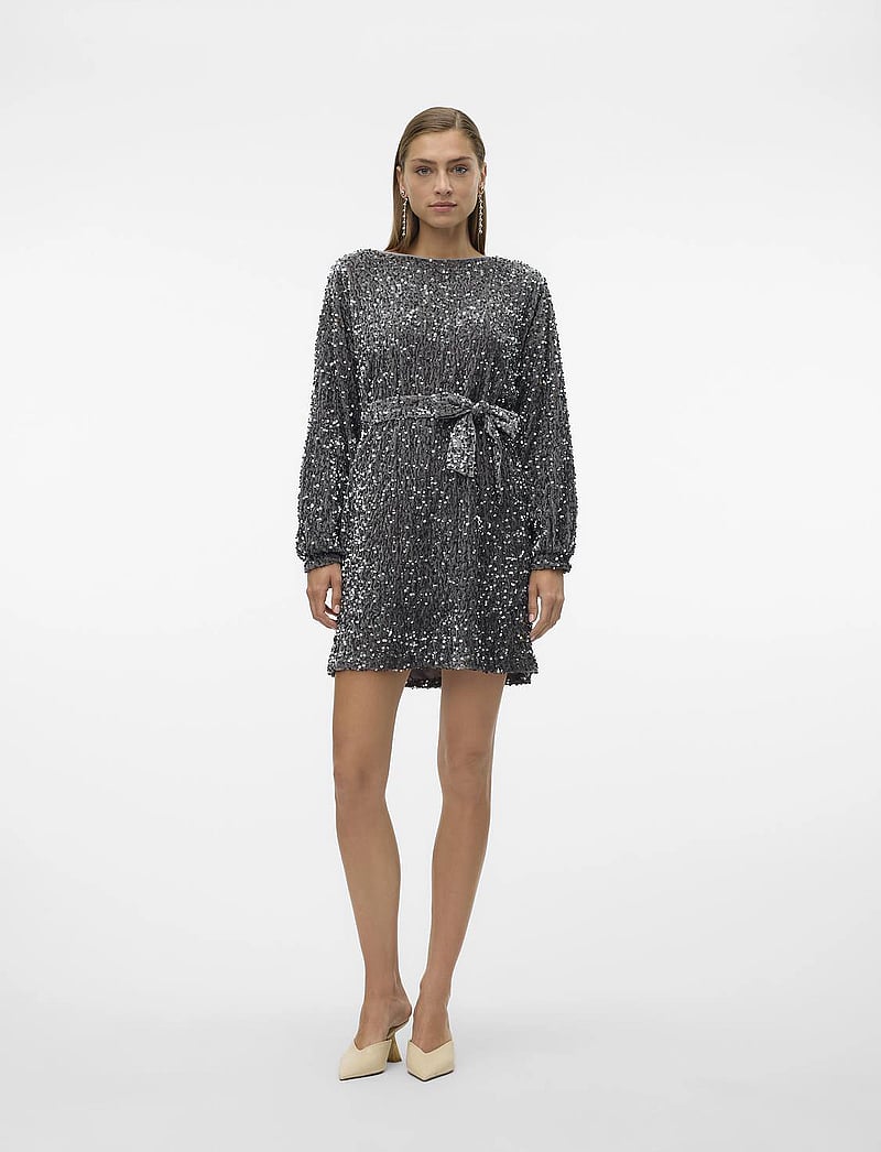 Vero Moda - VMBELLA LS BOATNECK SHORT DRESS JRS - litterkleidid - griffin - 4