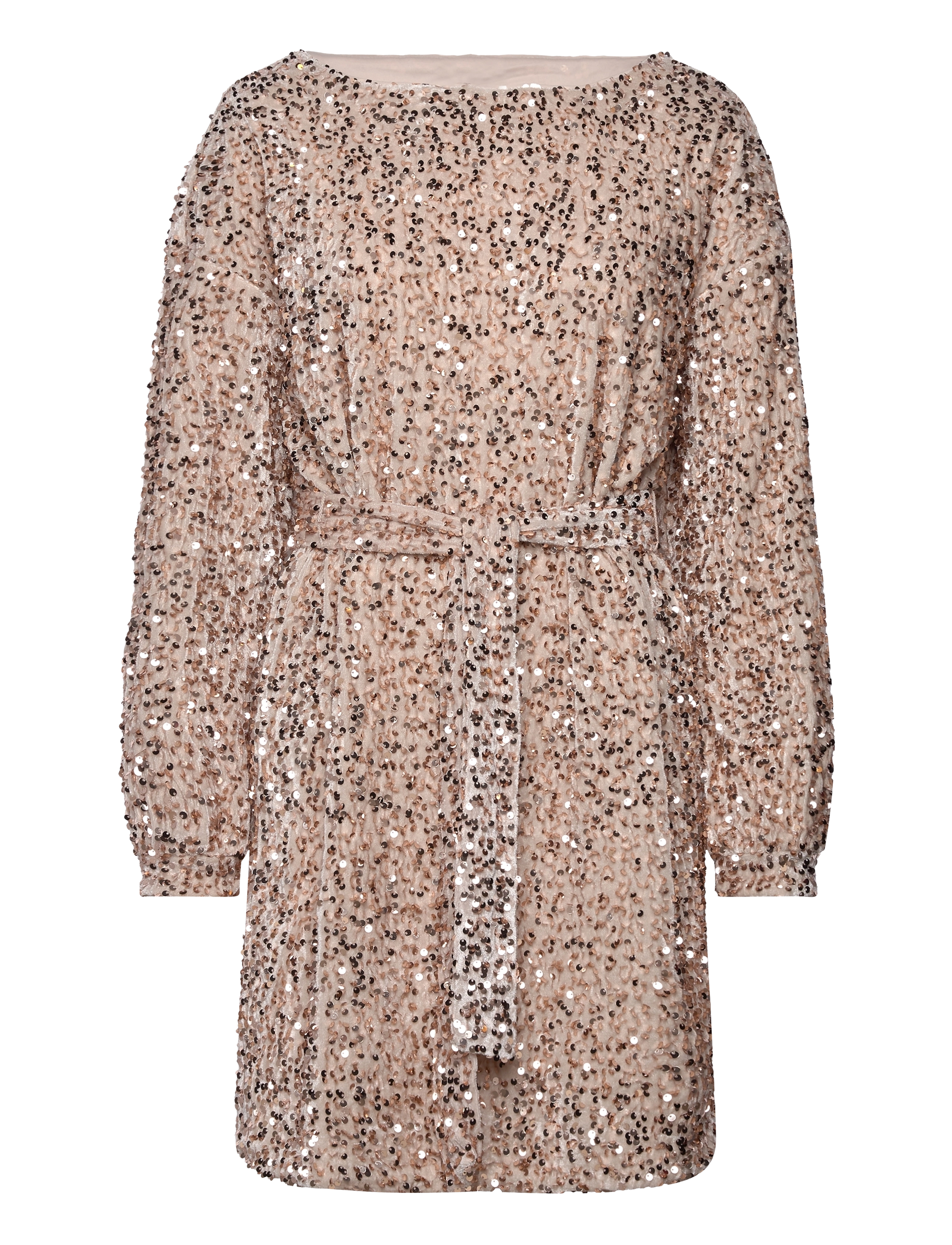 Vero Moda VMBELLA LS BOATNECK SHORT DRESS JRS - Kjoler - PUMICE STONE / beige