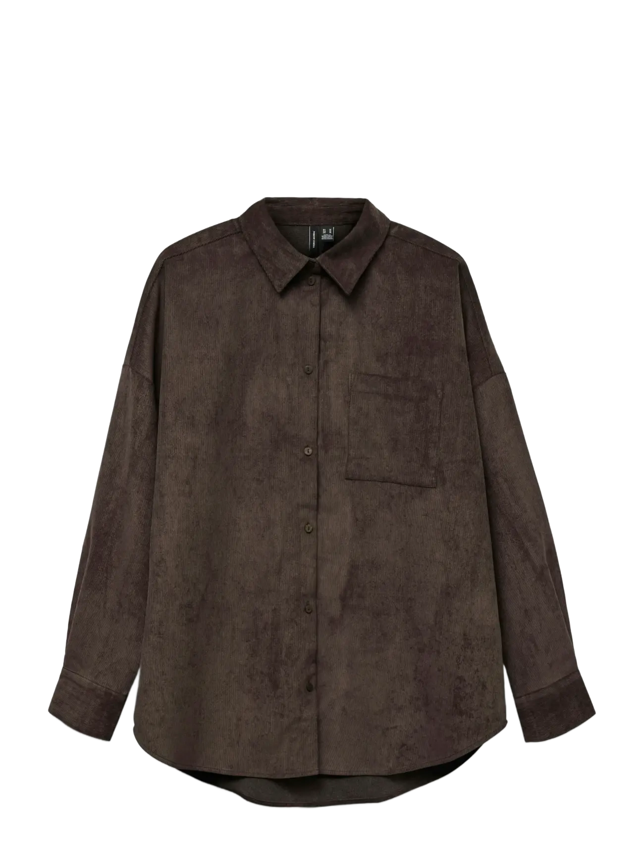 Vero Moda VMSANNE COURDEROY LS SHIRT WVN NOOS - Vero Moda - CHOCOLATE TORTE / brown