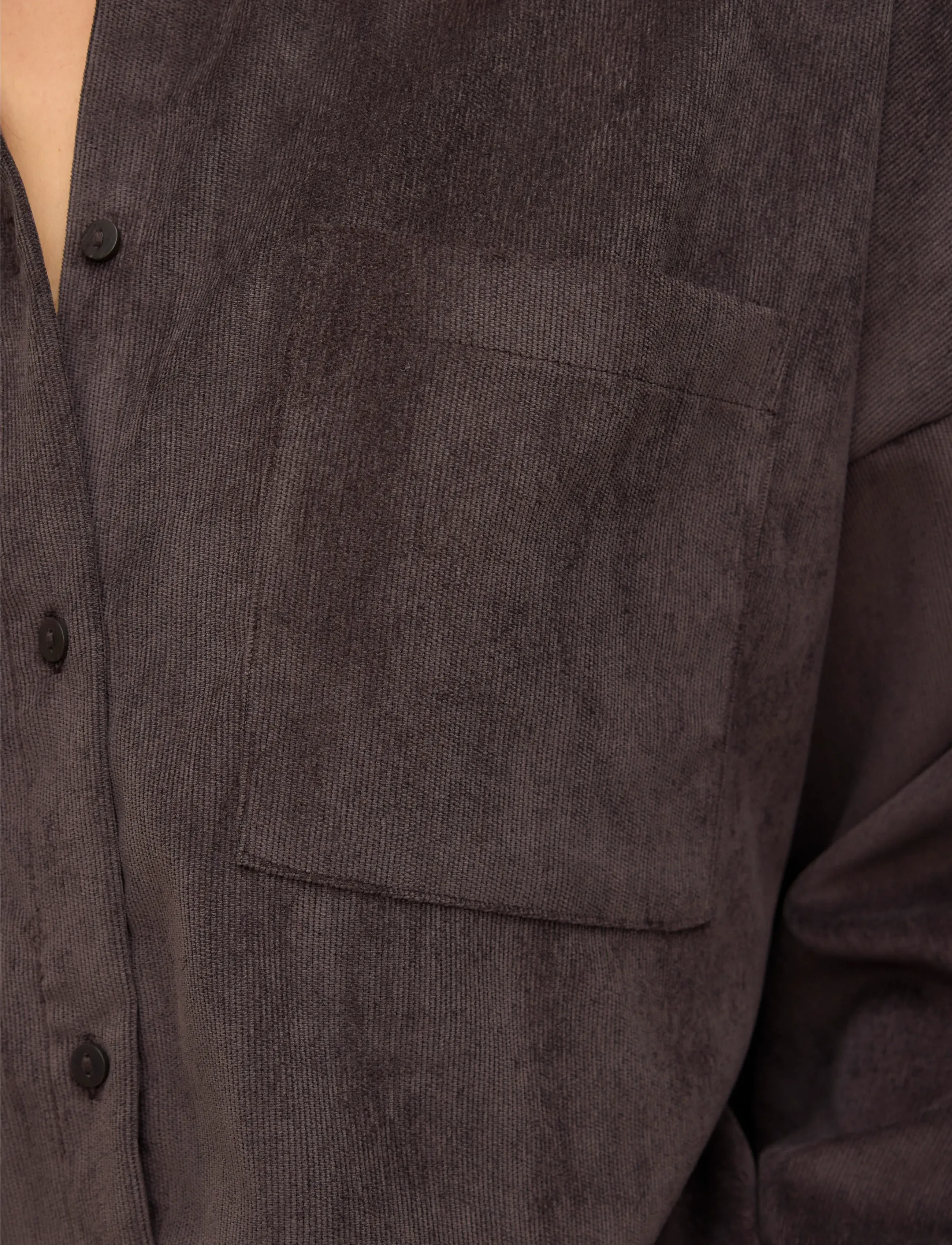 Vero Moda - VMSANNE COURDEROY LS SHIRT WVN NOOS - chocolate torte - 3