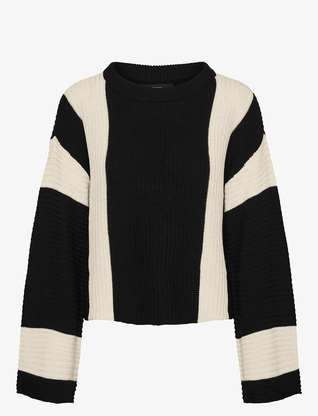 Vero Moda - VMGIGI LS O-NECK PULLOVER LCS REP - striktrøjer - black - 1