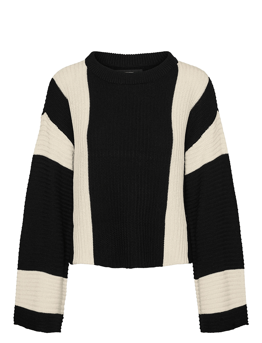 Vero Moda - VMGIGI LS O-NECK PULLOVER LCS REP - pullover - black - 1