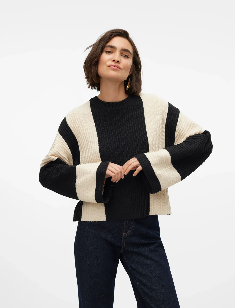 Vero Moda - VMGIGI LS O-NECK PULLOVER LCS REP - pullover - black - 0