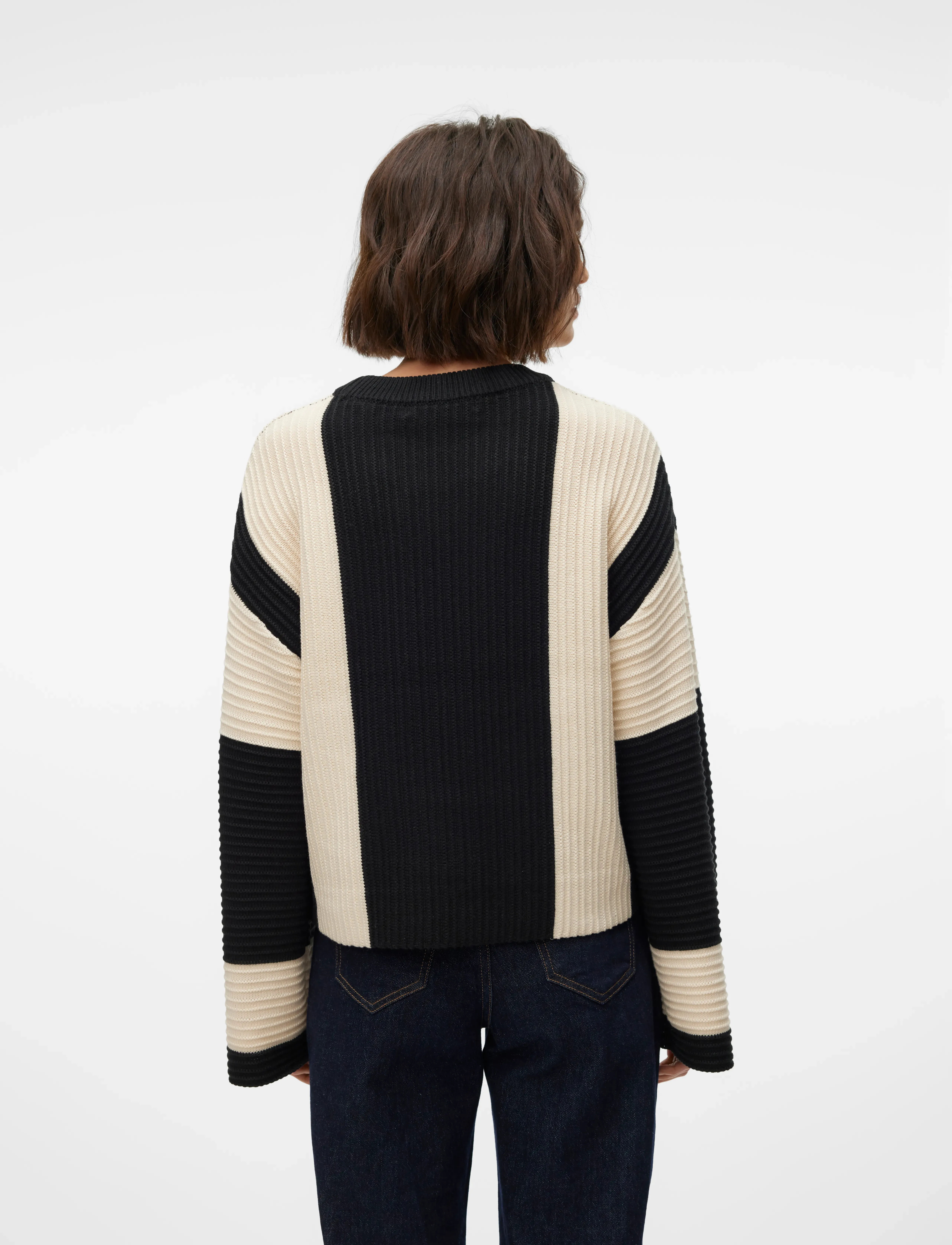 Vero Moda - VMGIGI LS O-NECK PULLOVER LCS REP - jumpers - black - 2