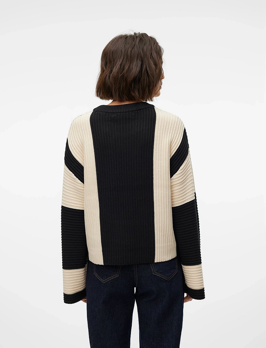 Vero Moda - VMGIGI LS O-NECK PULLOVER LCS REP - pullover - black - 2