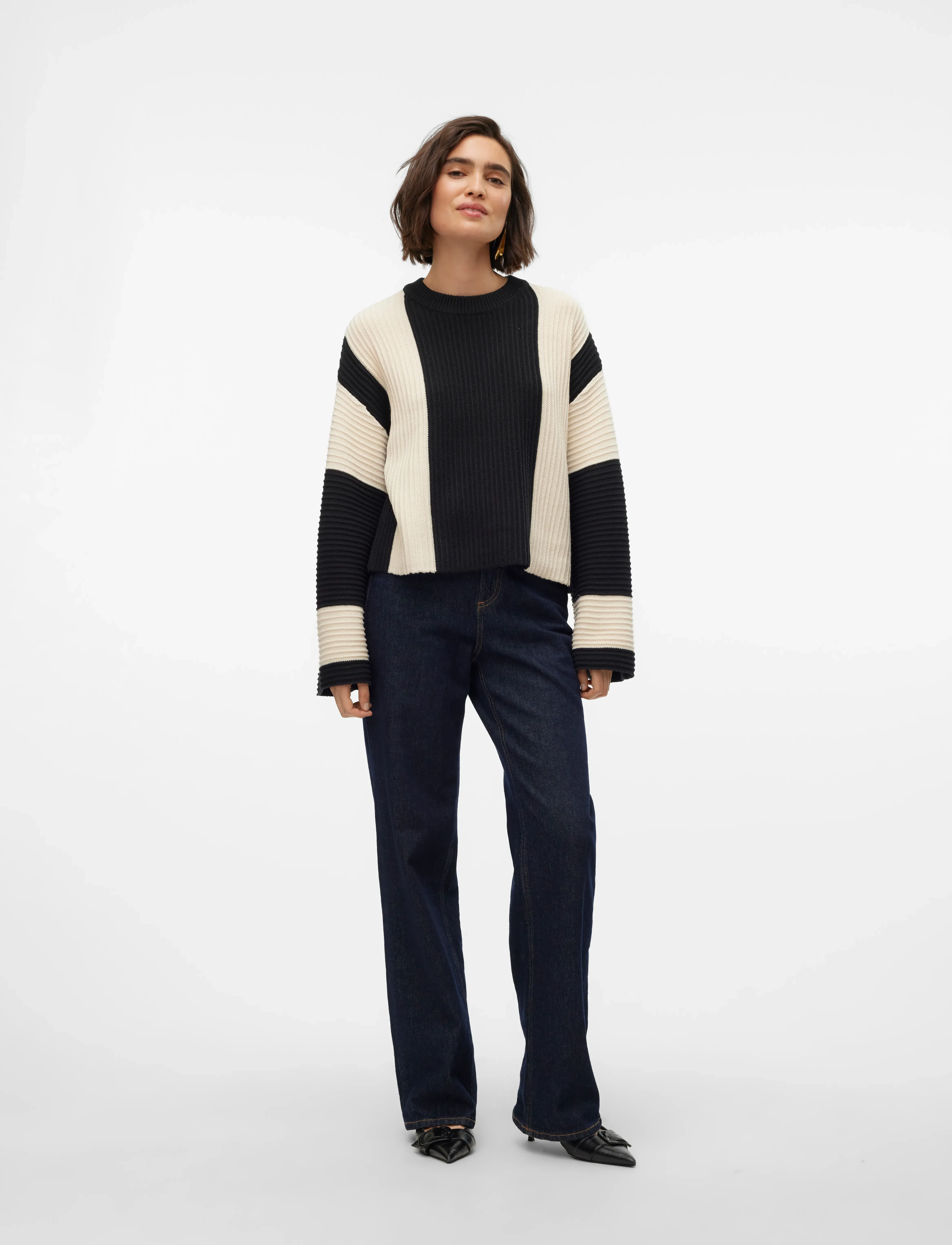 Vero Moda - VMGIGI LS O-NECK PULLOVER LCS REP - jumpers - black - 3