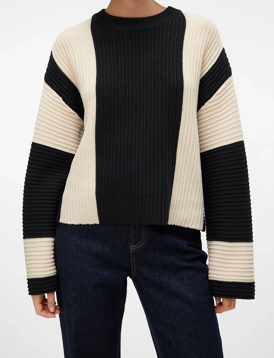 Vero Moda - VMGIGI LS O-NECK PULLOVER LCS REP - pullover - black - 4