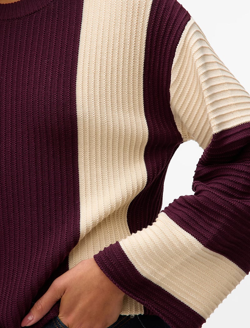 Vero Moda - VMGIGI LS O-NECK PULLOVER LCS REP - jumpers - winetasting - 3