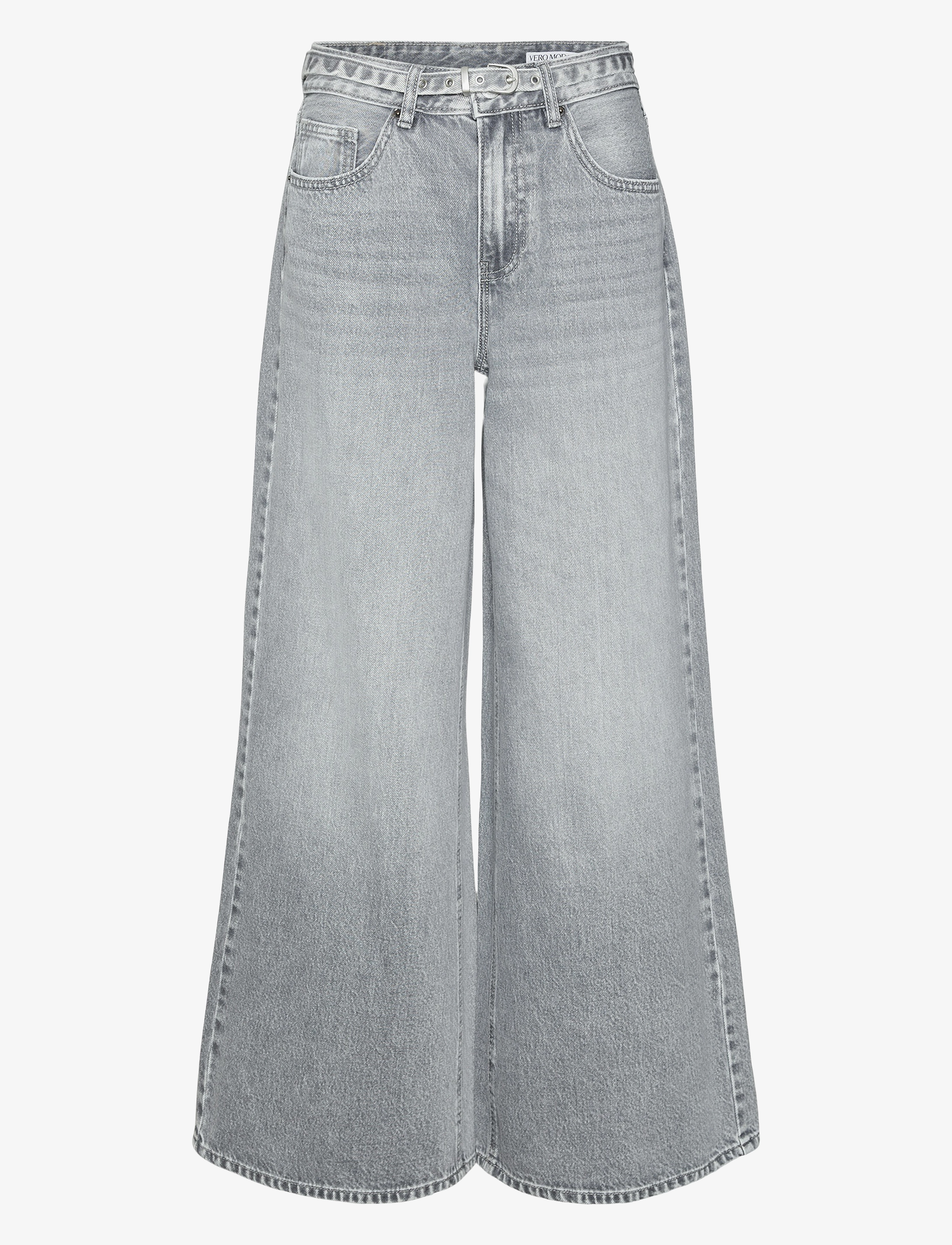 Vero Moda VMANNET MR WIDE BELT JEANS LI218 - Jeans - MEDIUM GREY DENIM / grey
