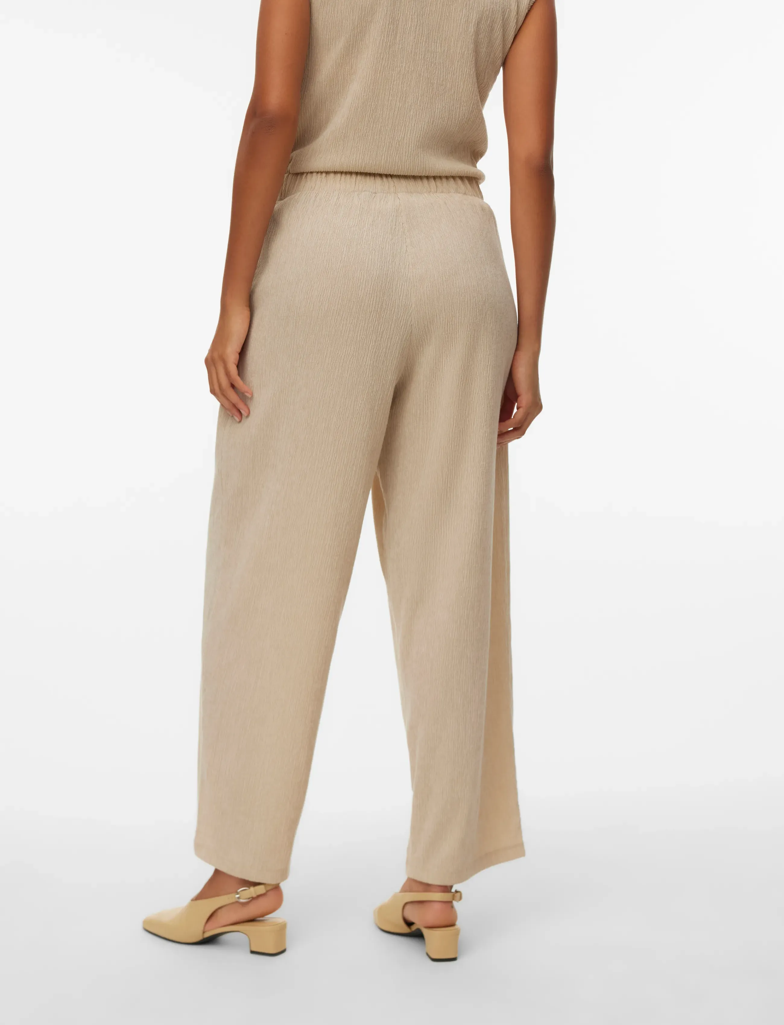 Vero Moda - VMLUNA MW BALLON PANT JRS NOOS - pantalons larges - pumice stone - 2