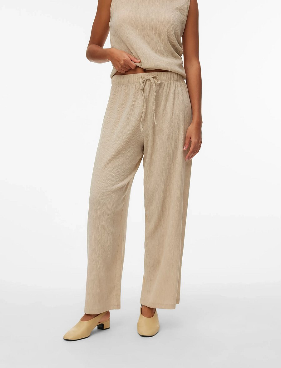Vero Moda - VMLUNA MW BALLON PANT JRS NOOS - pantalons larges - pumice stone - 3