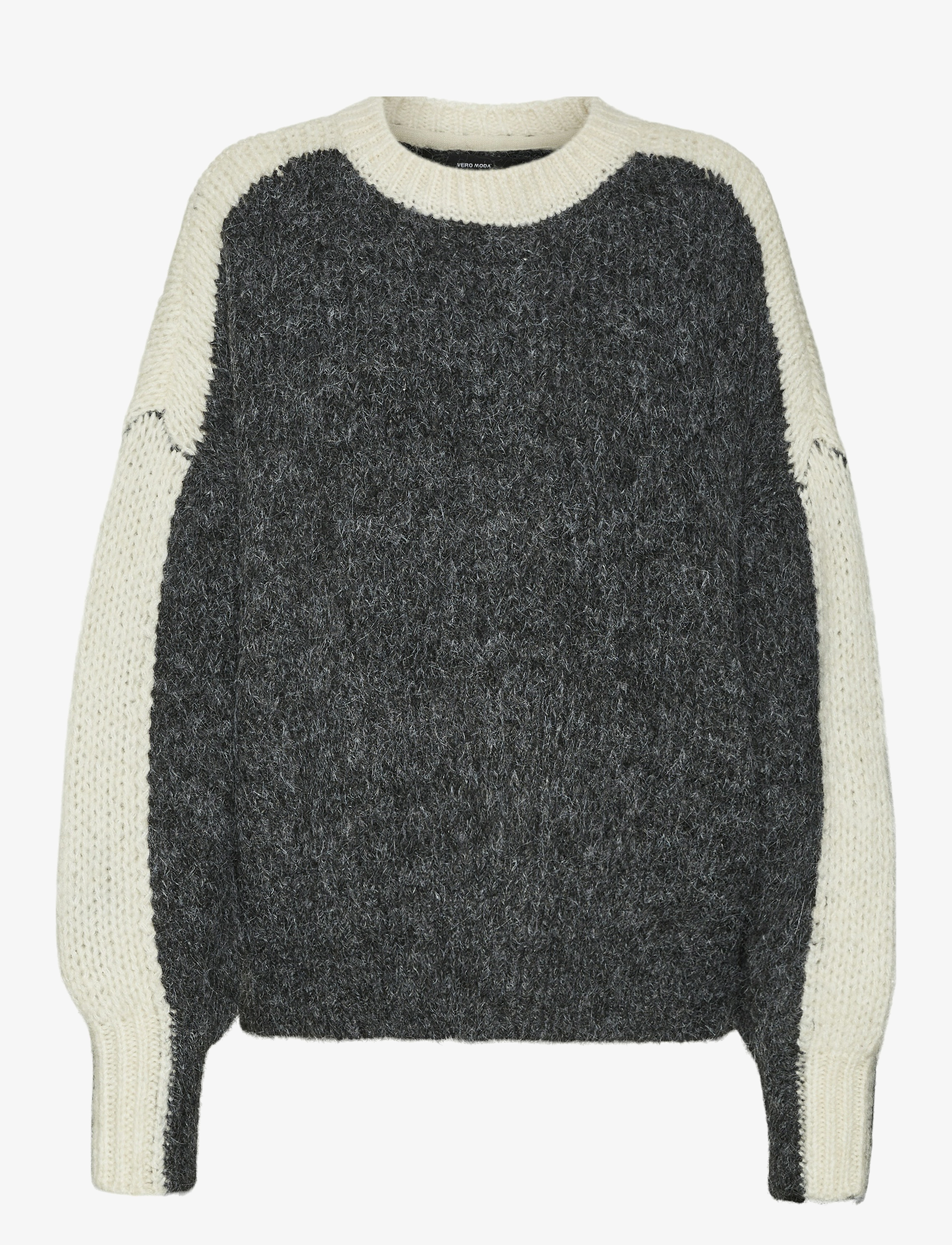 Vero Moda VMCORDELIA LS O-NECK PULLOVER GA - Pullover - DARK GREY MELANGE / grey