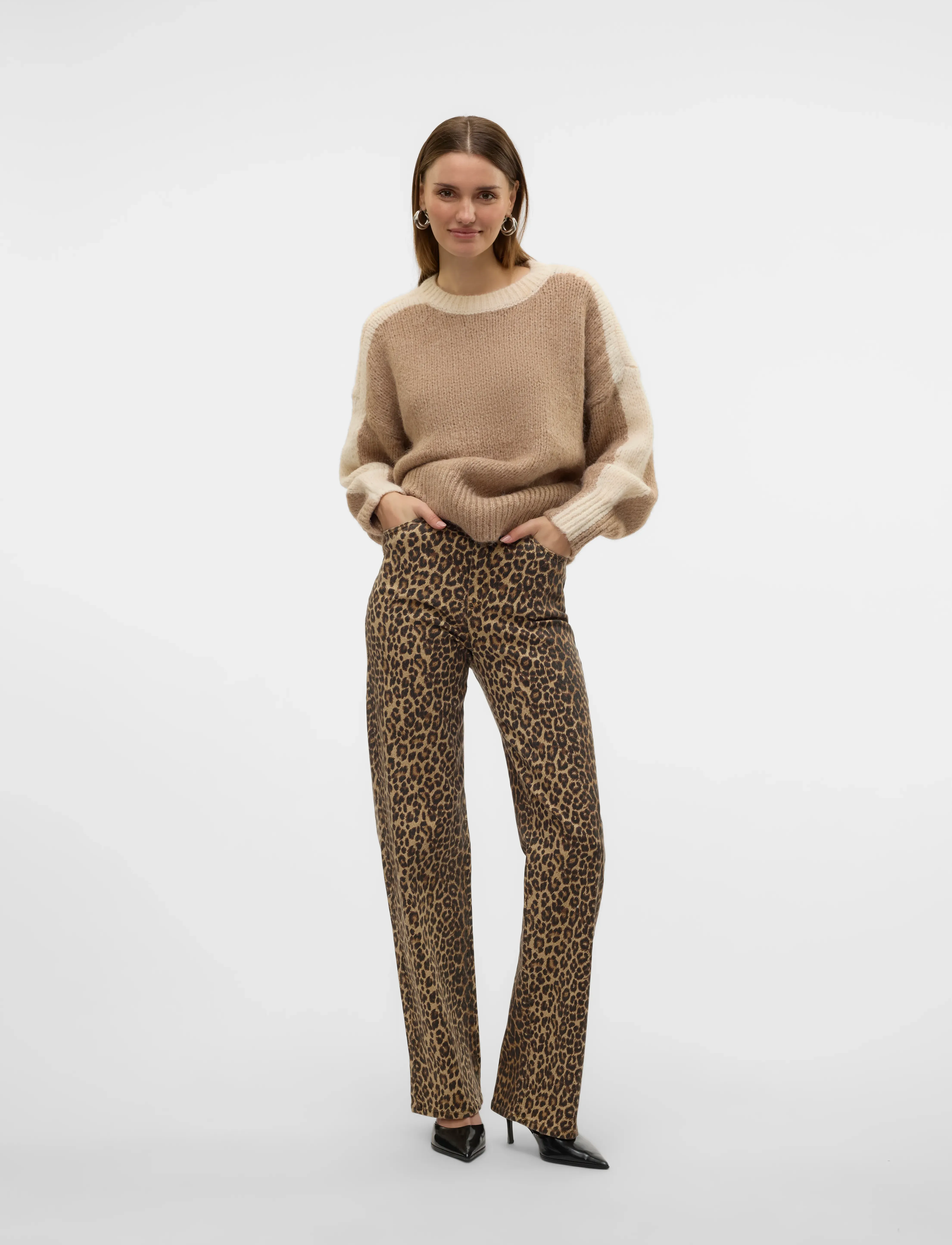 Vero Moda - VMCORDELIA LS O-NECK PULLOVER GA - laveste priser - silver mink - 5