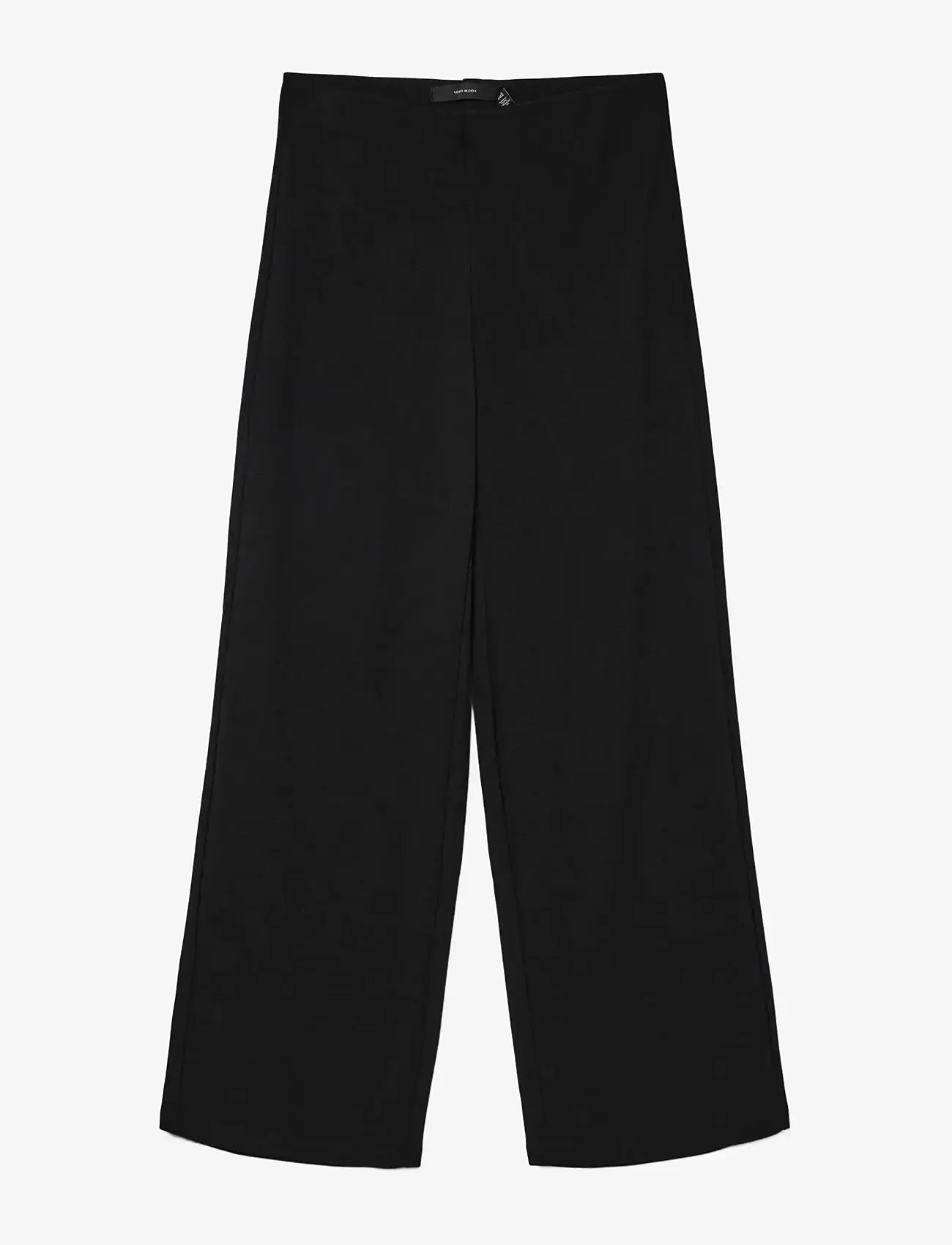 Vero Moda - VMBERLIN ZAMIRA MW WIDE PANT NOOS - hosen mit weitem bein - black - 1
