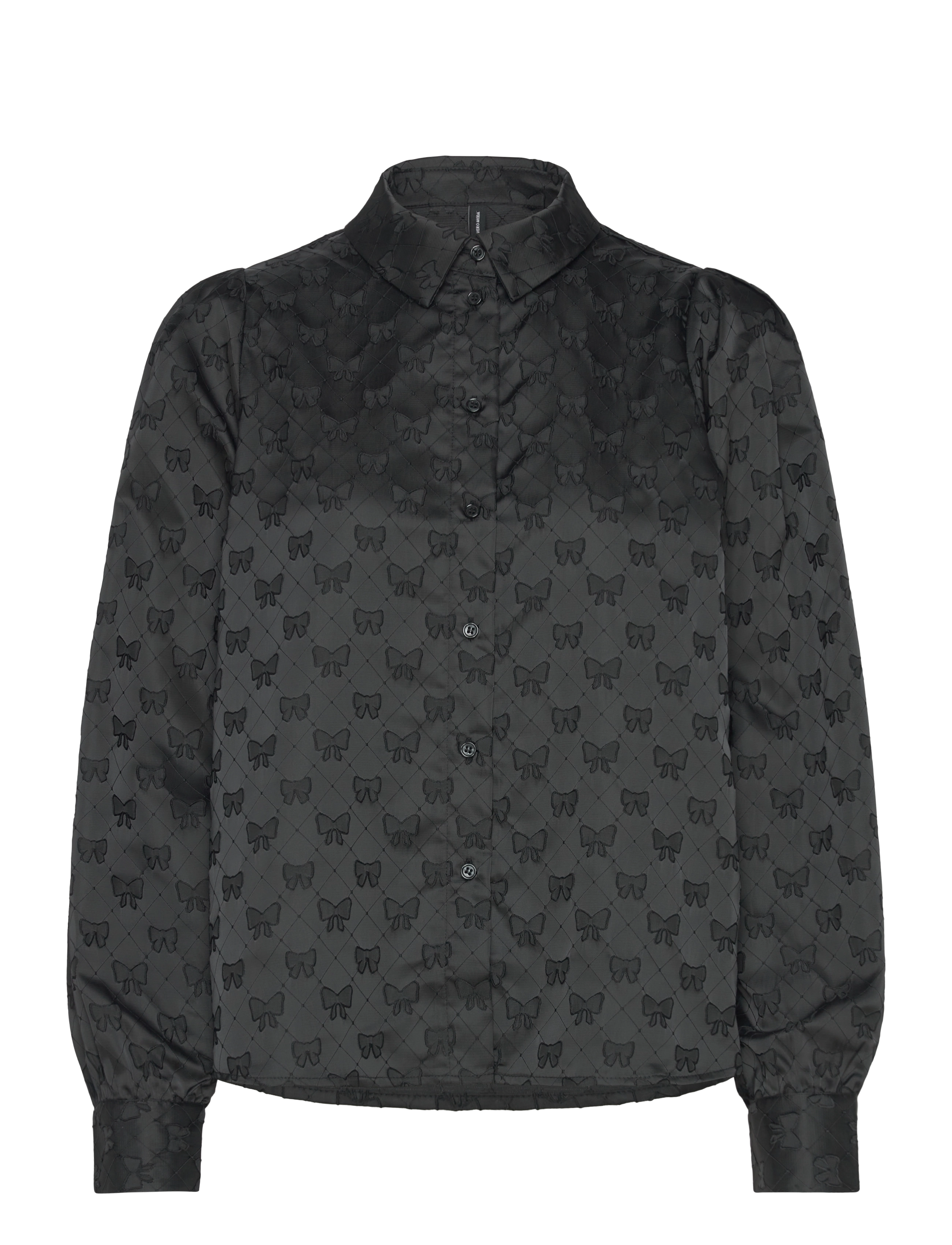 Vero Moda VMVIGA JACQUARD LS SHIRT WVN GA - Bluser & Skjorter - BLACK / black