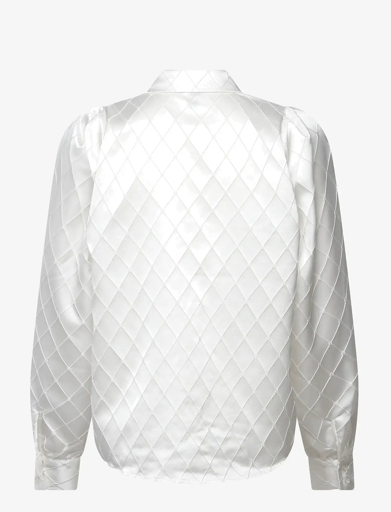 Vero Moda - VMVIGA JACQUARD LS SHIRT WVN GA - long-sleeved shirts - snow white - 1