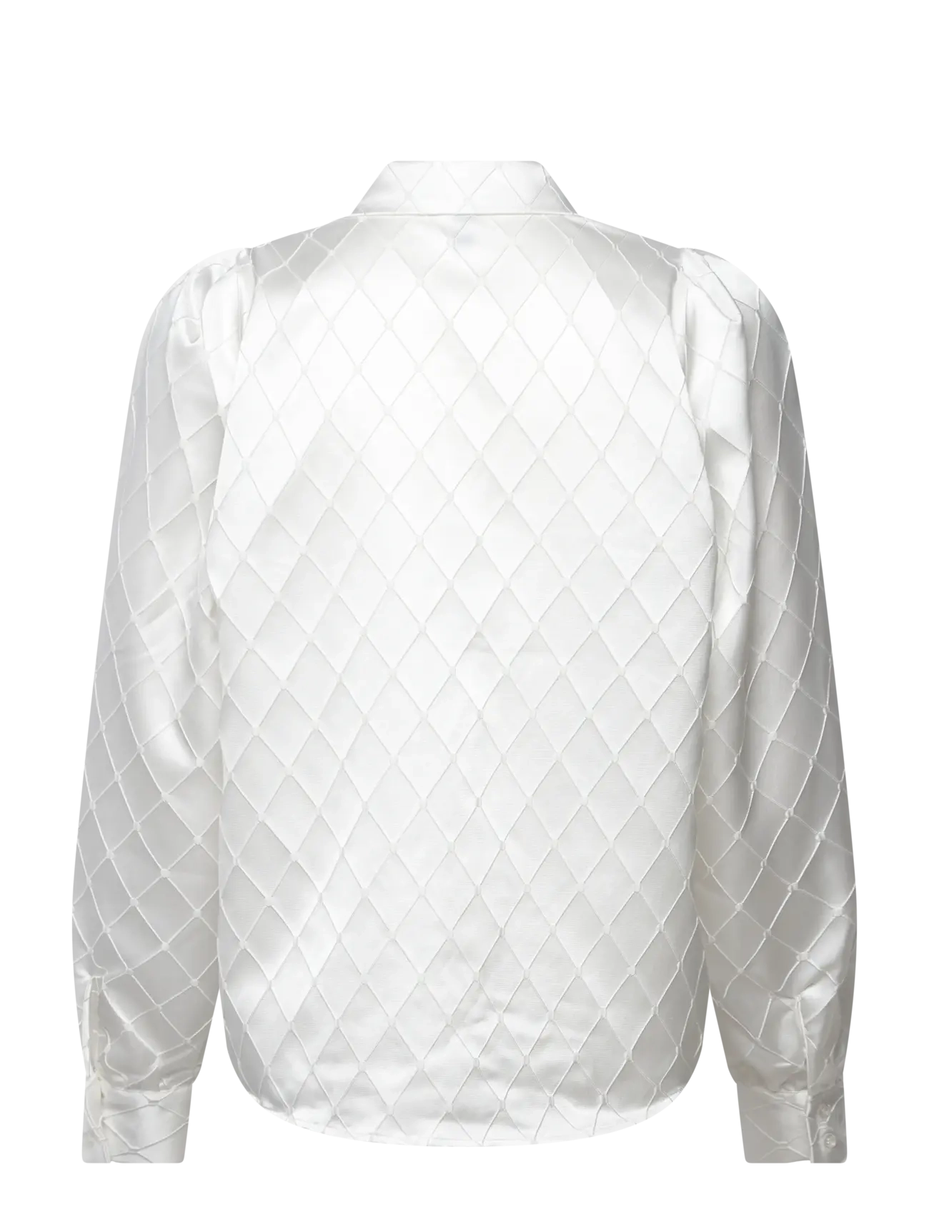 Vero Moda - VMVIGA JACQUARD LS SHIRT WVN GA - langärmlige hemden - snow white - 1