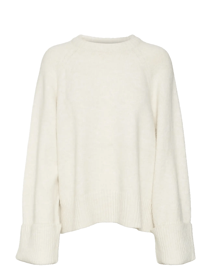 Vero Moda - AWNOVAH LS O-NECK KNIT PULLOVER NOOS - stickade tröjor - birch - 0