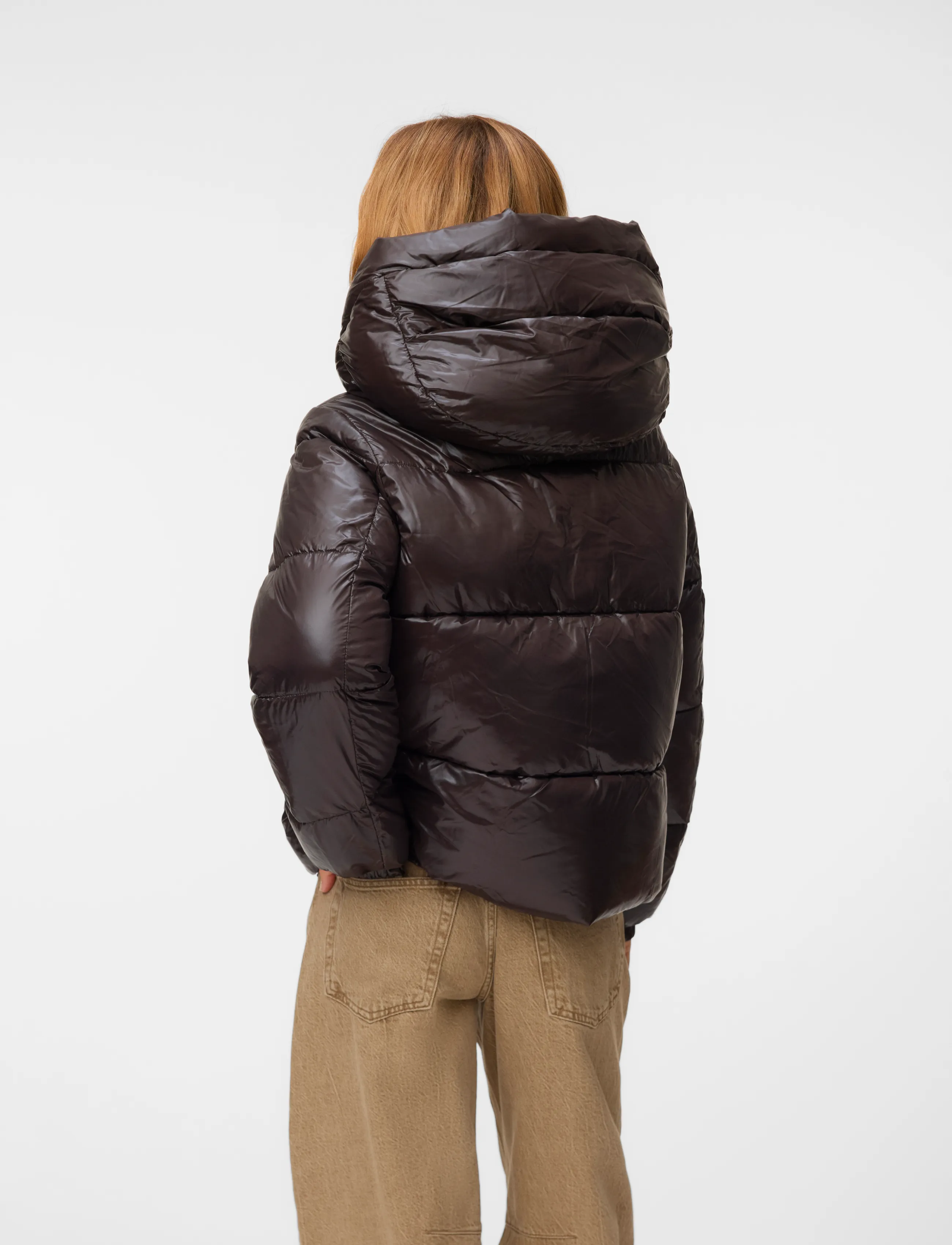 Vero Moda - VMUPPSASHINY SHORT JACKET EXCL - winterjacken - chocolate torte - 2
