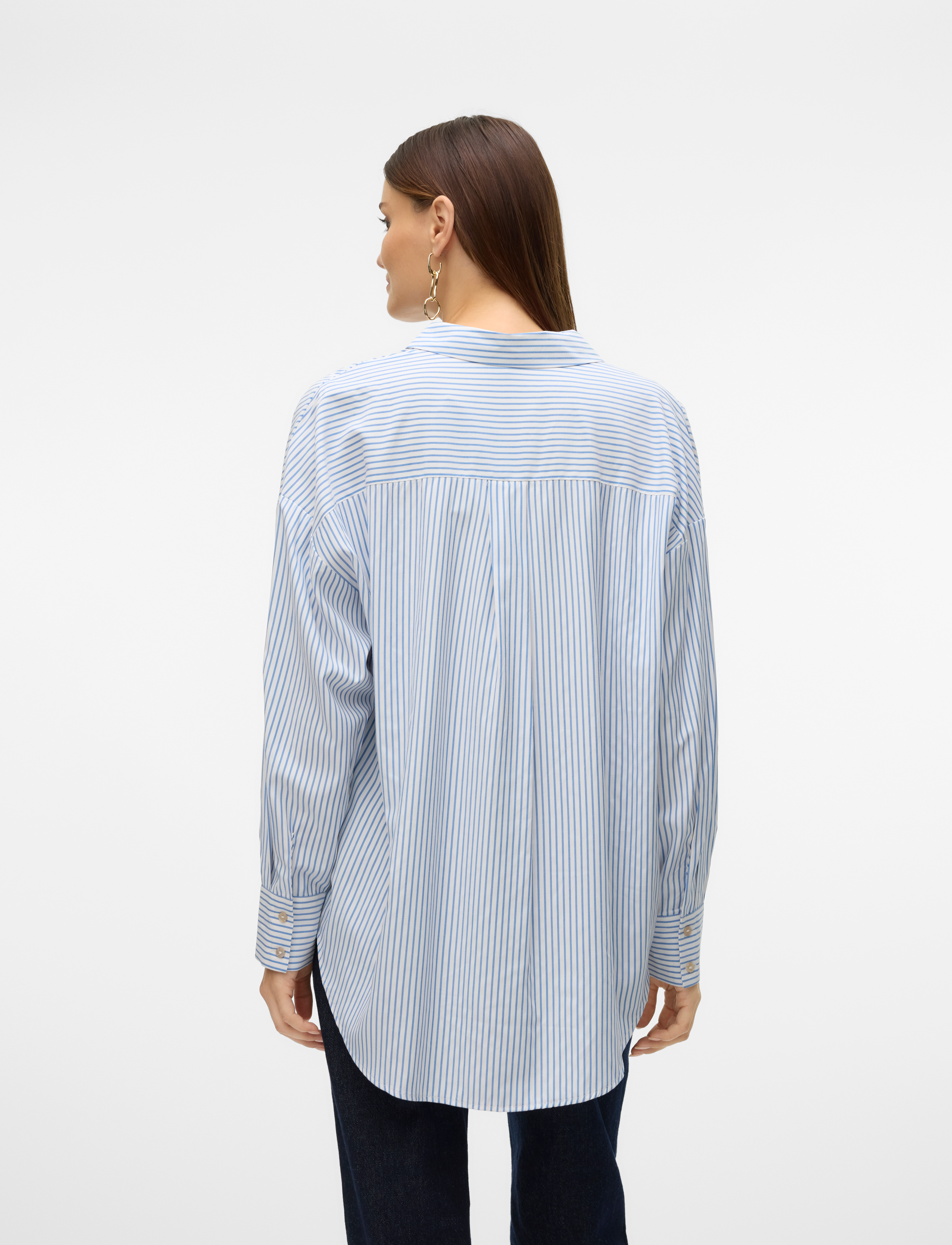 Vero Moda - VMNORA LS OVERSIZE SHIRT WVN GA NOOS - bright white - 5