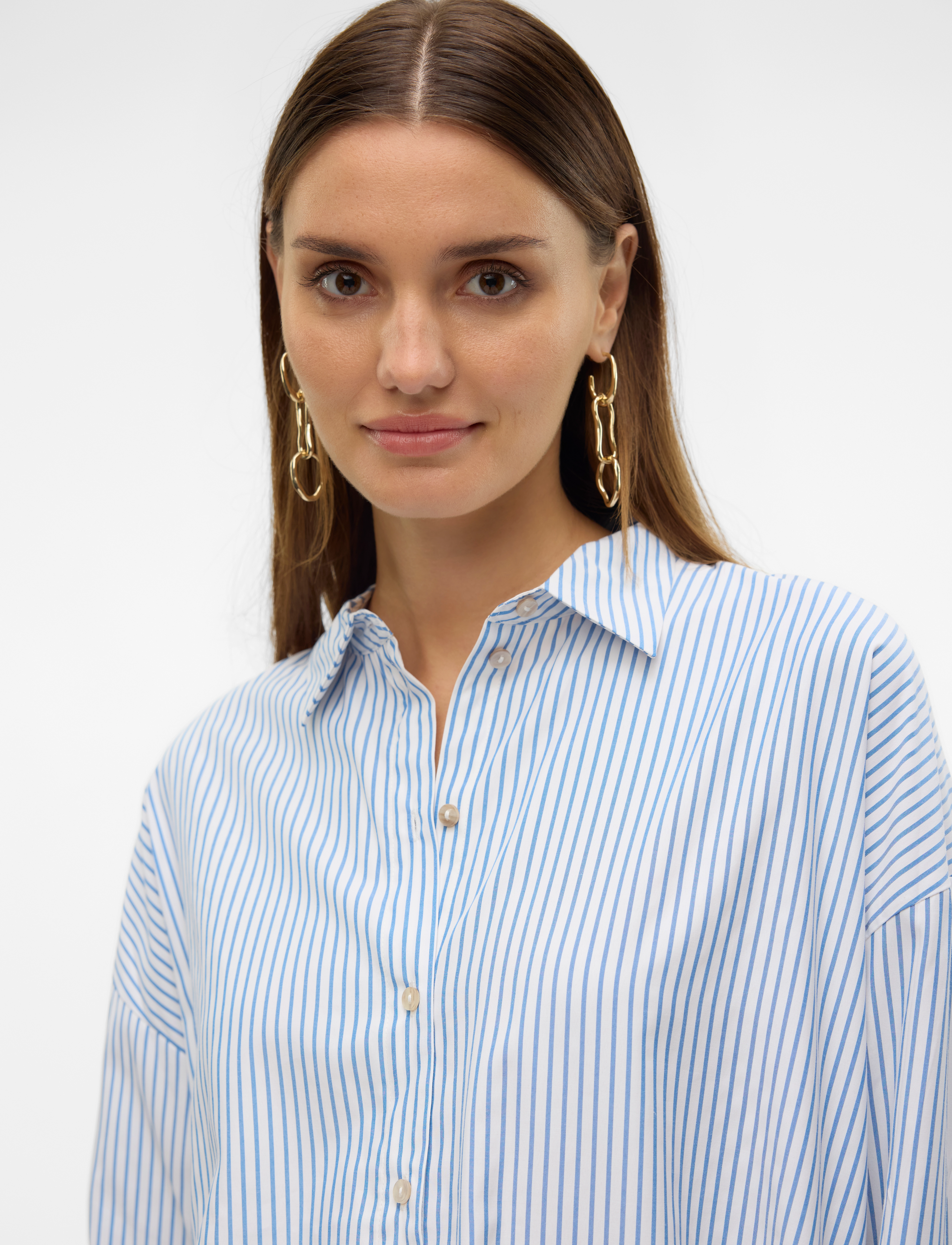 Vero Moda - VMNORA LS OVERSIZE SHIRT WVN GA NOOS - bright white - 4