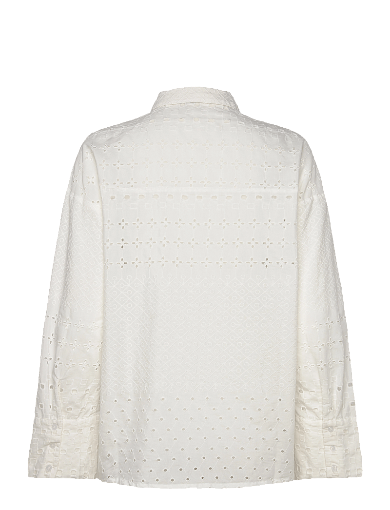 Vero Moda - VMGIGI LS OVERSIZED SHIRT WVN GA - langärmlige hemden - snow white - 1