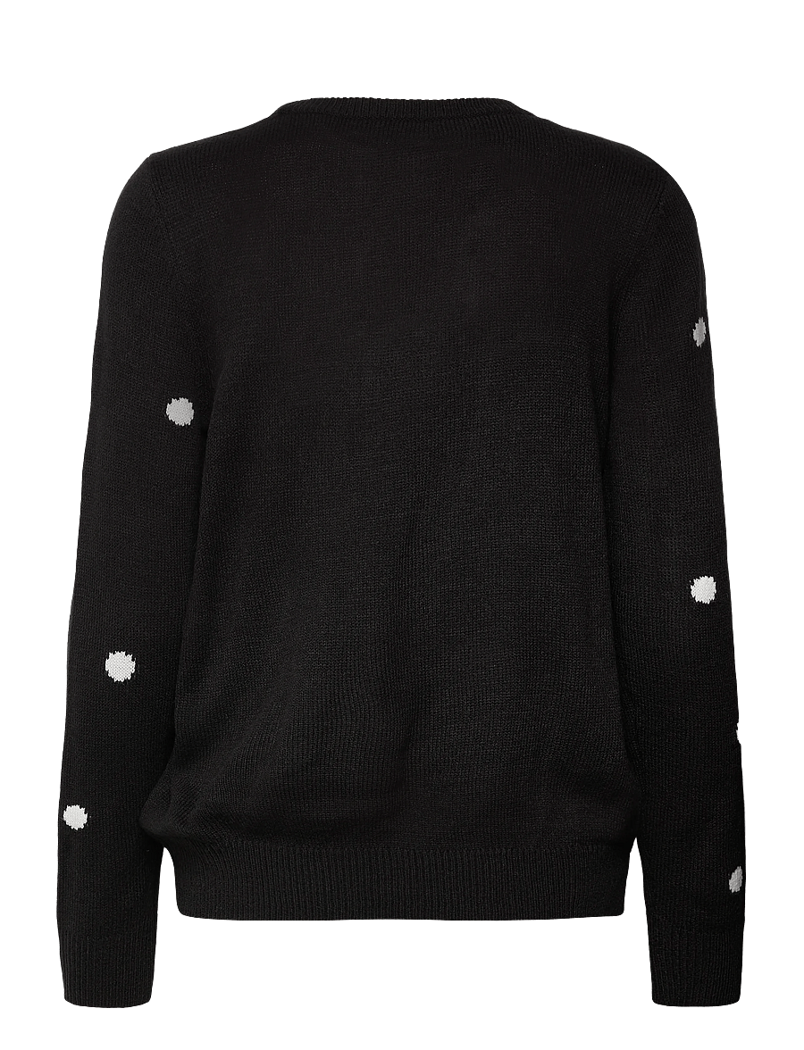 Vero Moda - VMTINSEL LS O-NECK BLOUSE XMAS REP2 - neulepuserot - black - 1