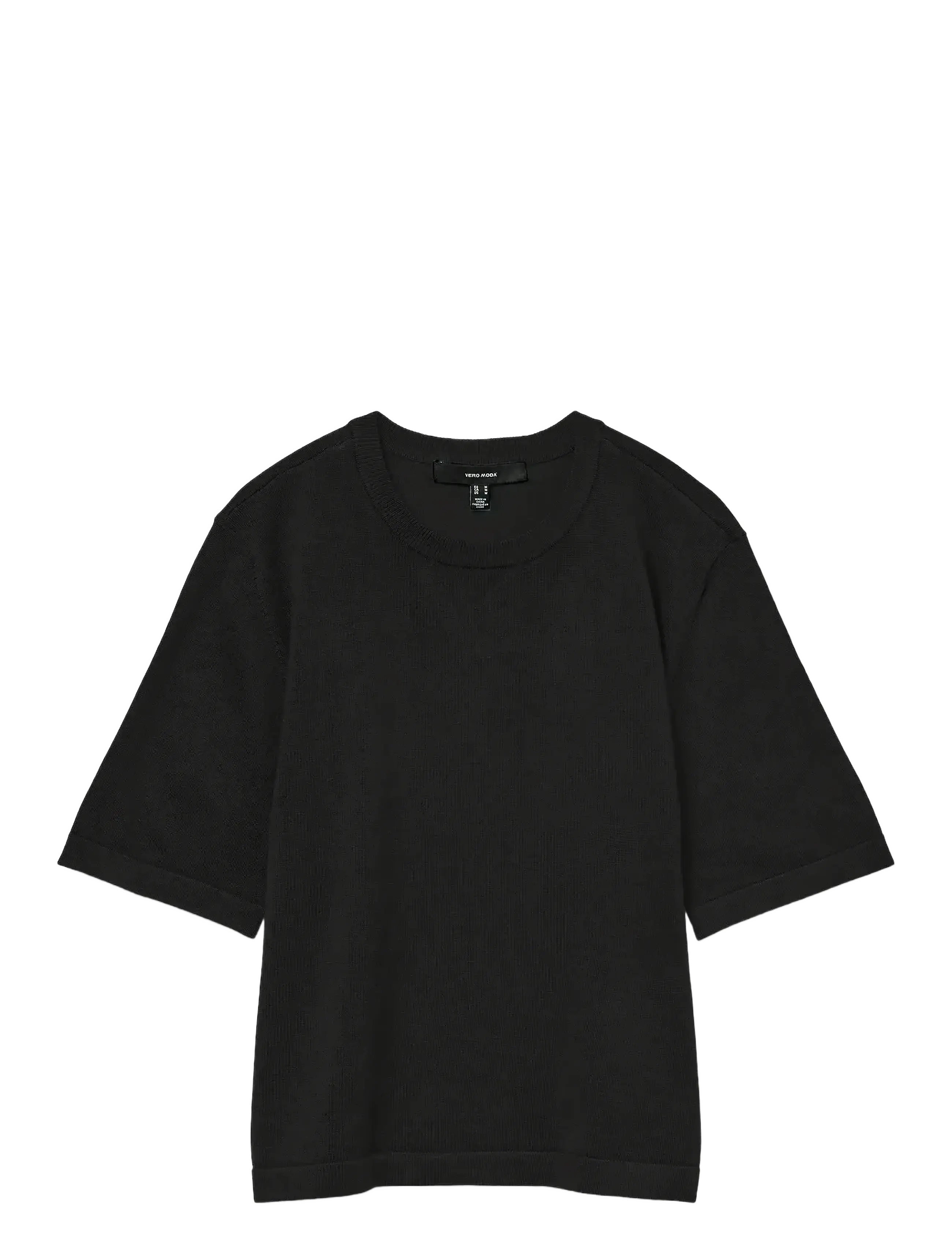 Vero Moda VMSILJE 2/4 O-NCK OVERSIZE PULL GA NOOS - Kampagne - BLACK / black