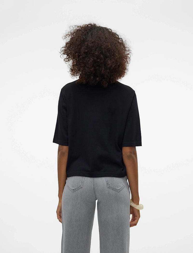 Vero Moda - VMSILJE 2/4 O-NCK OVERSIZE PULL GA NOOS - t-shirts - black - 2