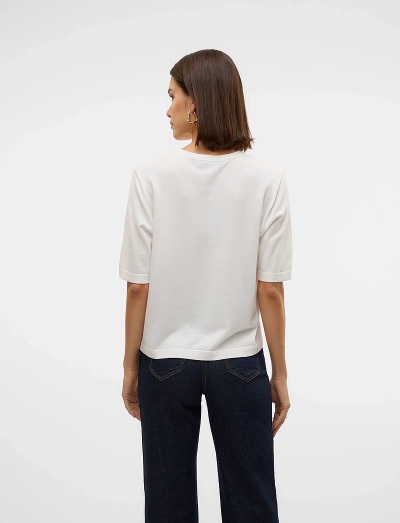 Vero Moda - VMSILJE 2/4 O-NCK OVERSIZE PULL GA NOOS - t-shirts - snow white - 2