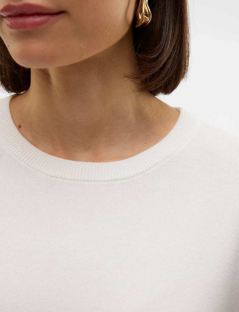 Vero Moda - VMSILJE 2/4 O-NCK OVERSIZE PULL GA NOOS - t-shirts - snow white - 4