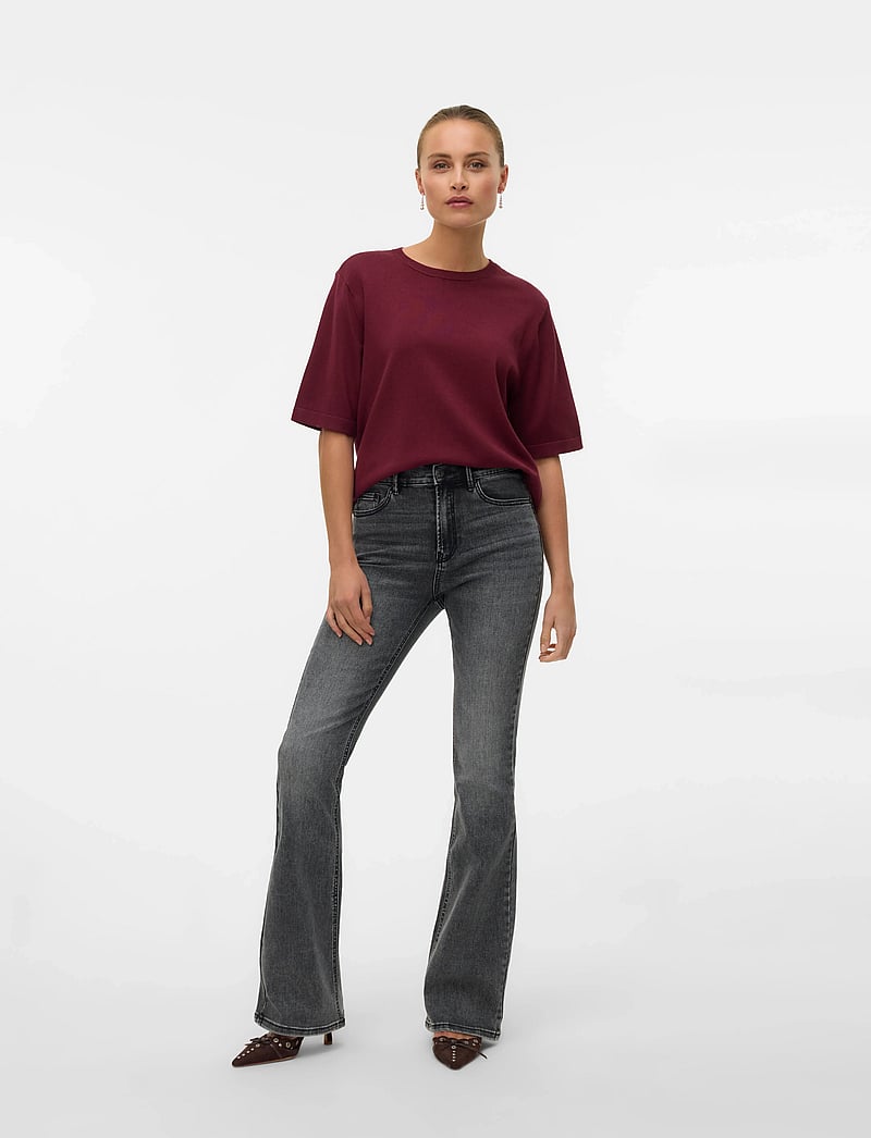 Vero Moda - VMSILJE 2/4 O-NCK OVERSIZE PULL GA NOOS - t-shirts - tawny port - 0