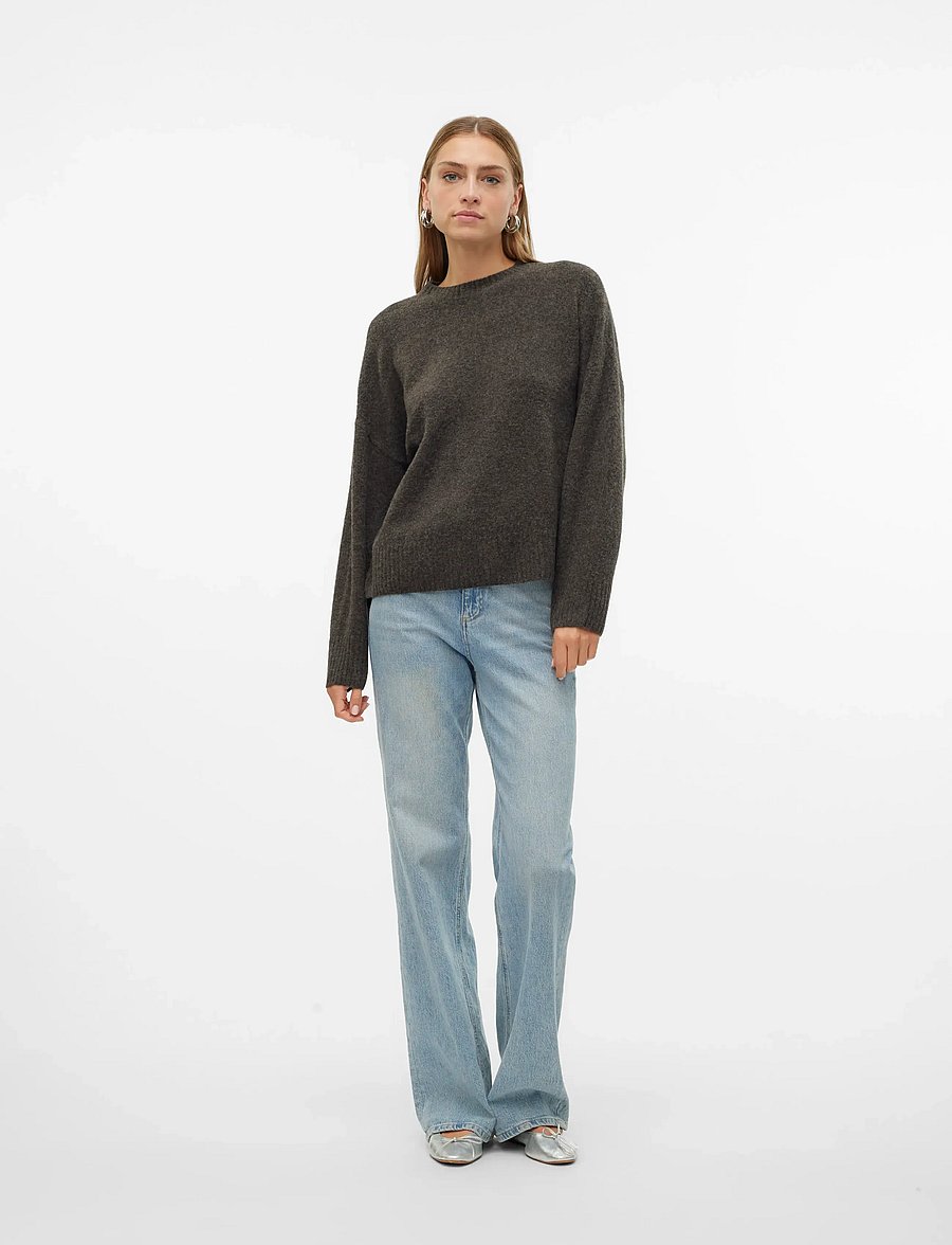 Vero Moda - VMBOOM LS O-NECK PULLOVER GA NOOS - pullover - chocolate torte - 0