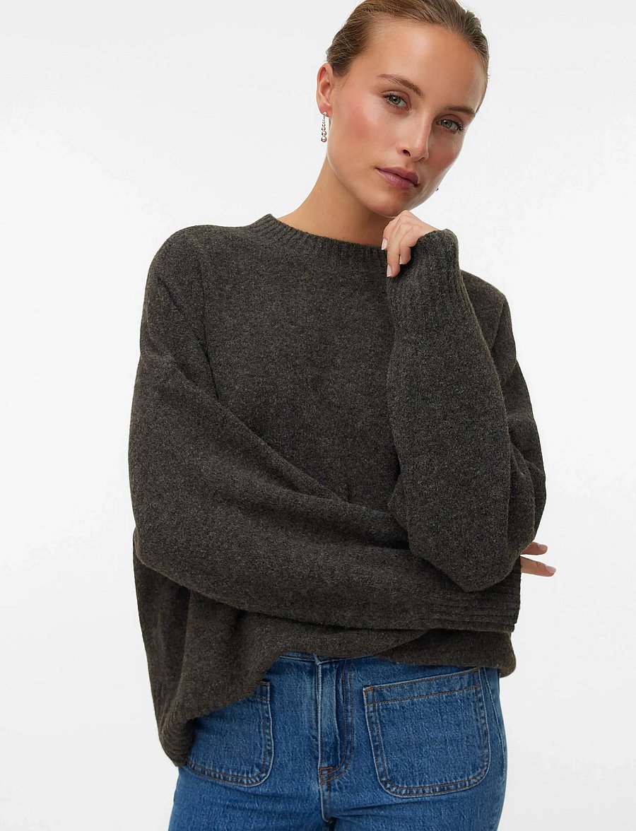 Vero Moda - VMBOOM LS O-NECK PULLOVER GA NOOS - pullover - chocolate torte - 3