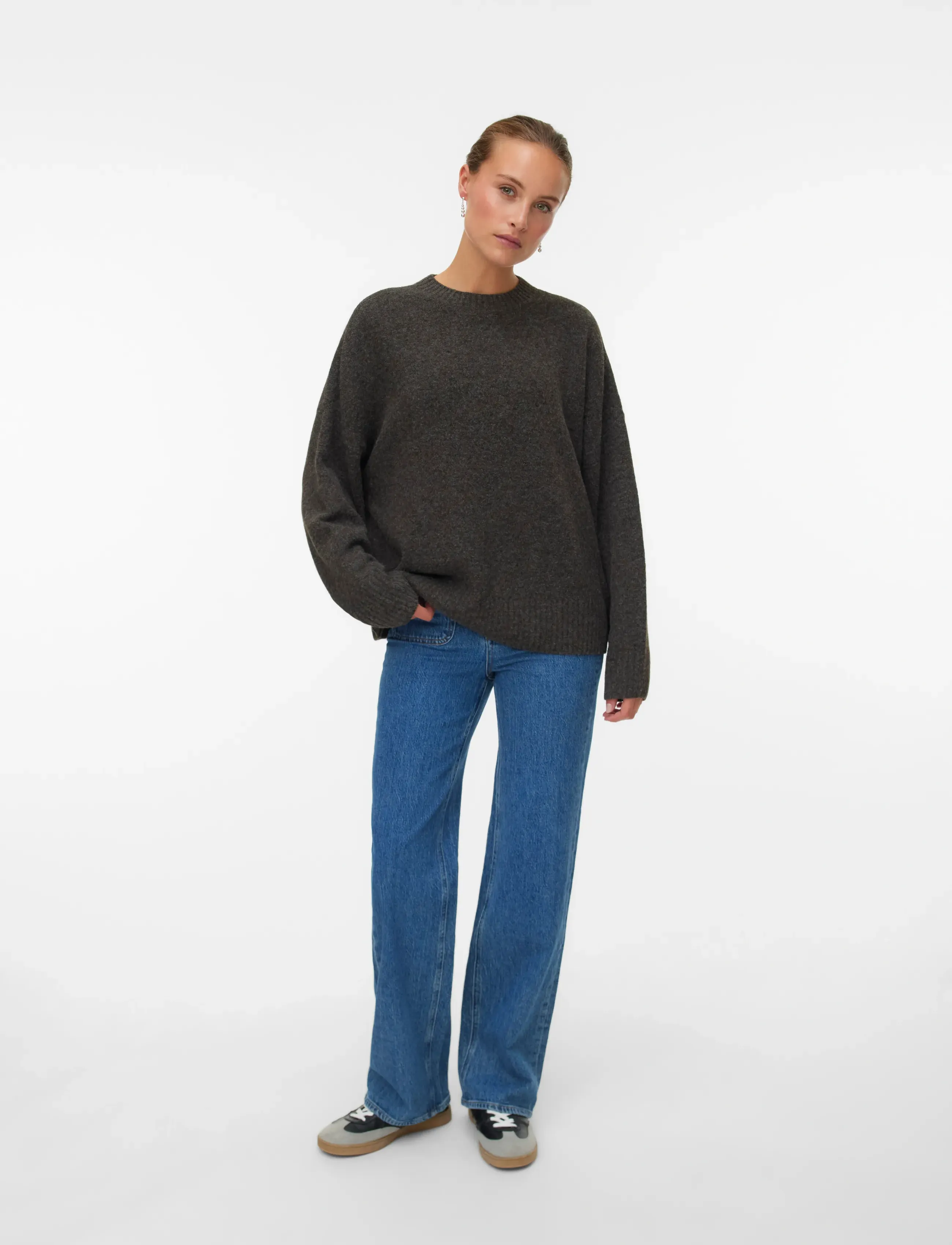 Vero Moda - VMBOOM LS O-NECK PULLOVER GA NOOS - laveste priser - chocolate torte - 4